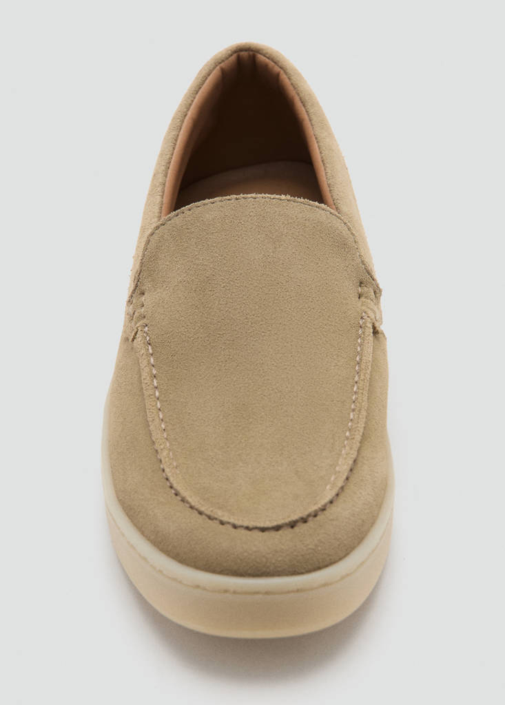 Split leather shoes — Sand