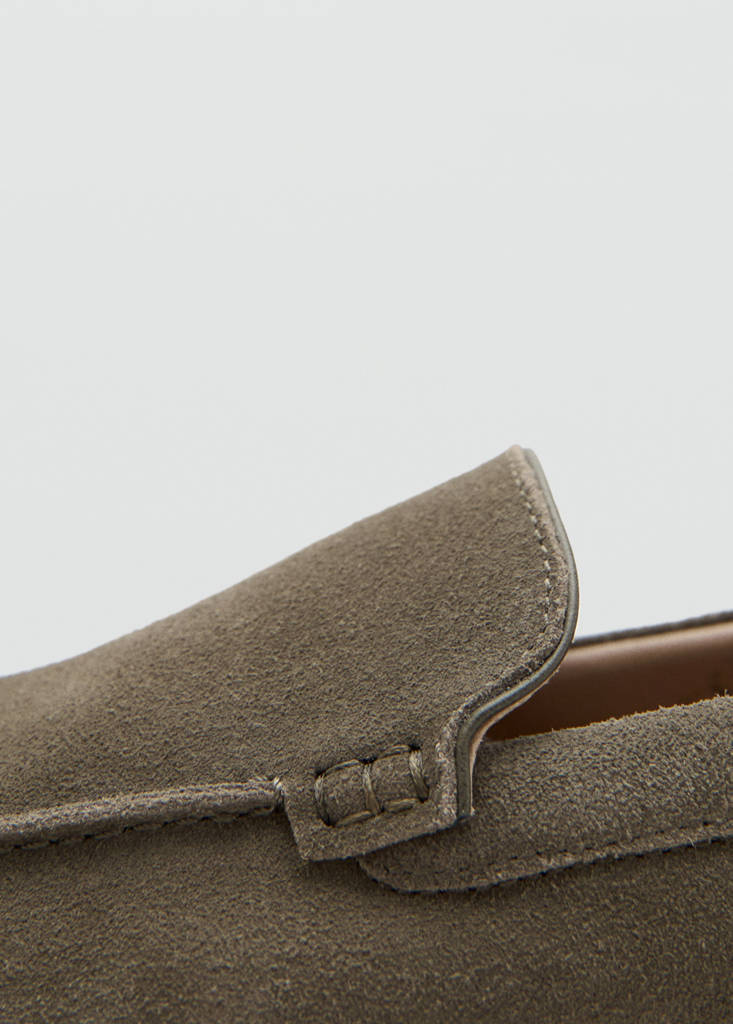 Split leather shoes — Khaki