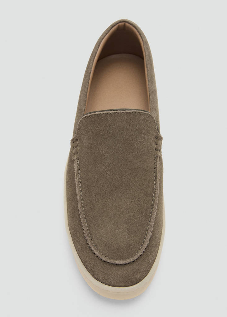 Split leather shoes — Khaki