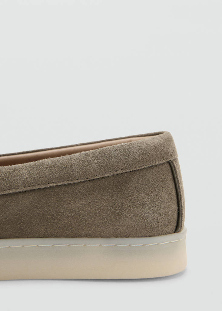 Split leather shoes — Khaki