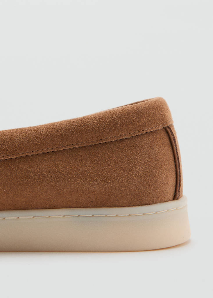 Split leather shoes — Cognac