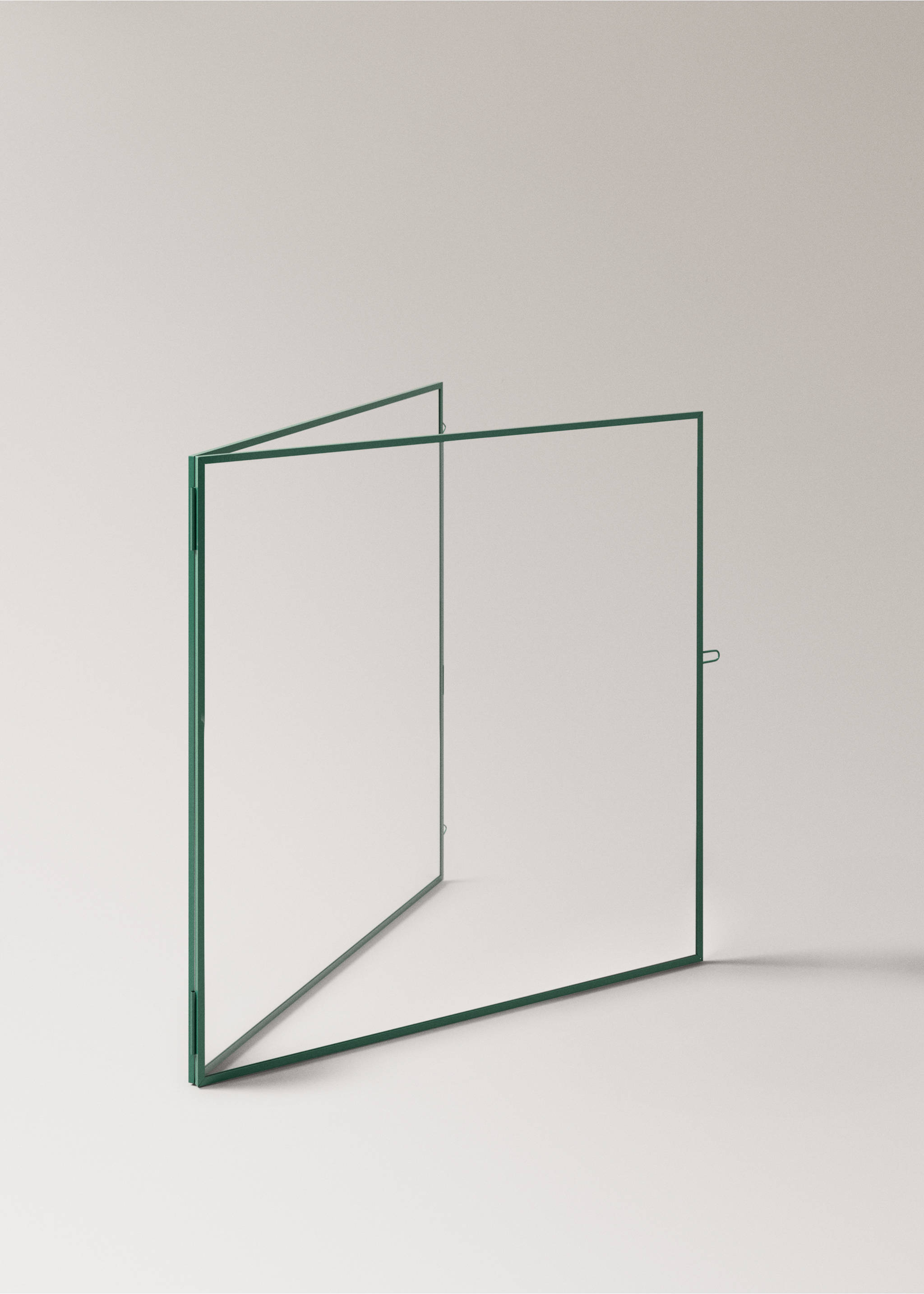 Large metal profile frame - Details of the article 2, Emerald Green. Ref: 27092893-00.