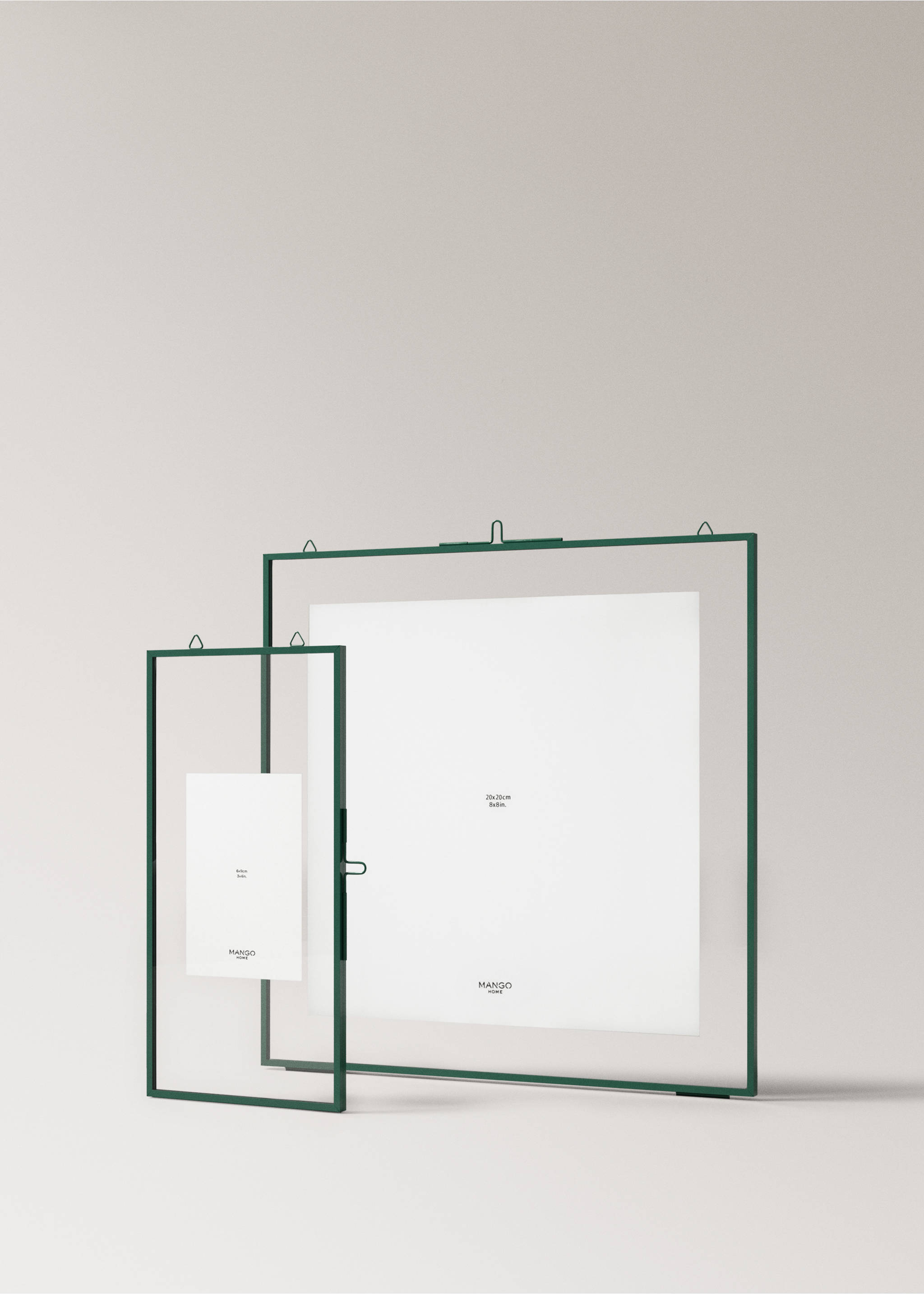 Large metal profile frame - Details of the article 3, Emerald Green. Ref: 27092893-00.