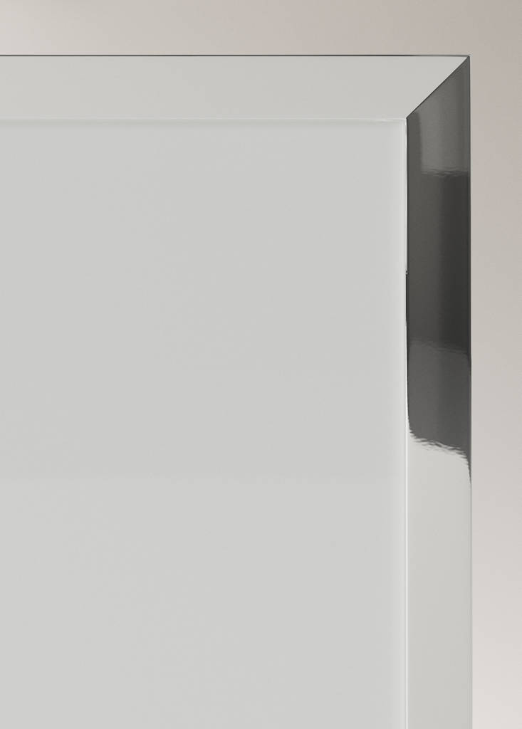 Large metal profile photo frame — Silver