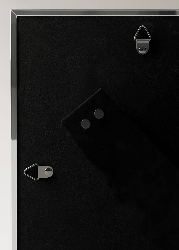 Large metal profile photo frame — Silver