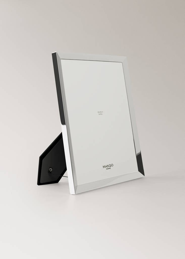 Large metal profile photo frame — Silver