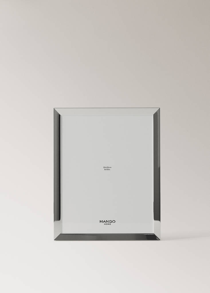 Large metal profile photo frame — Silver
