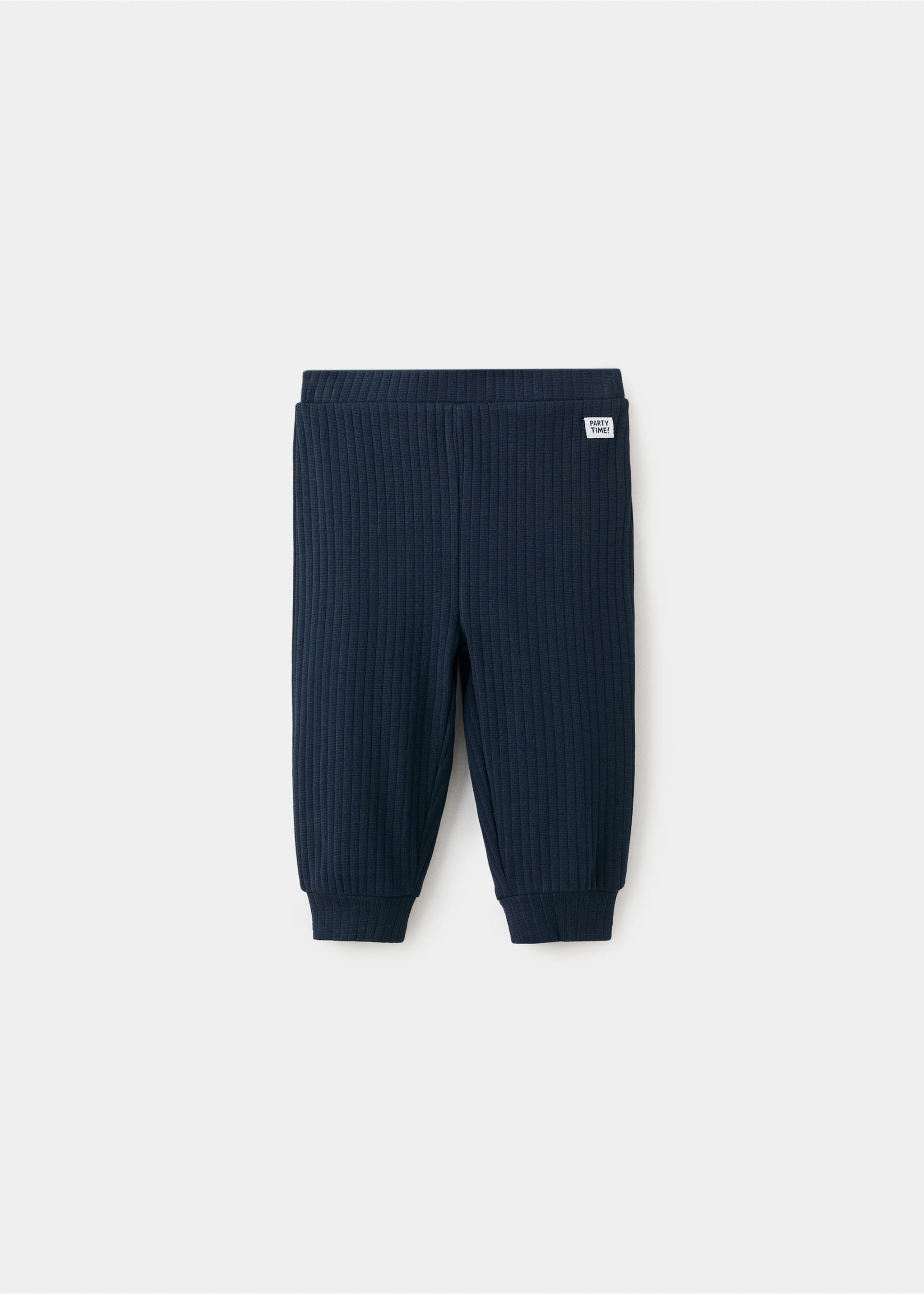 Ribbed jogger design leggings - Article without model, Navy. Ref: 27092897-00.