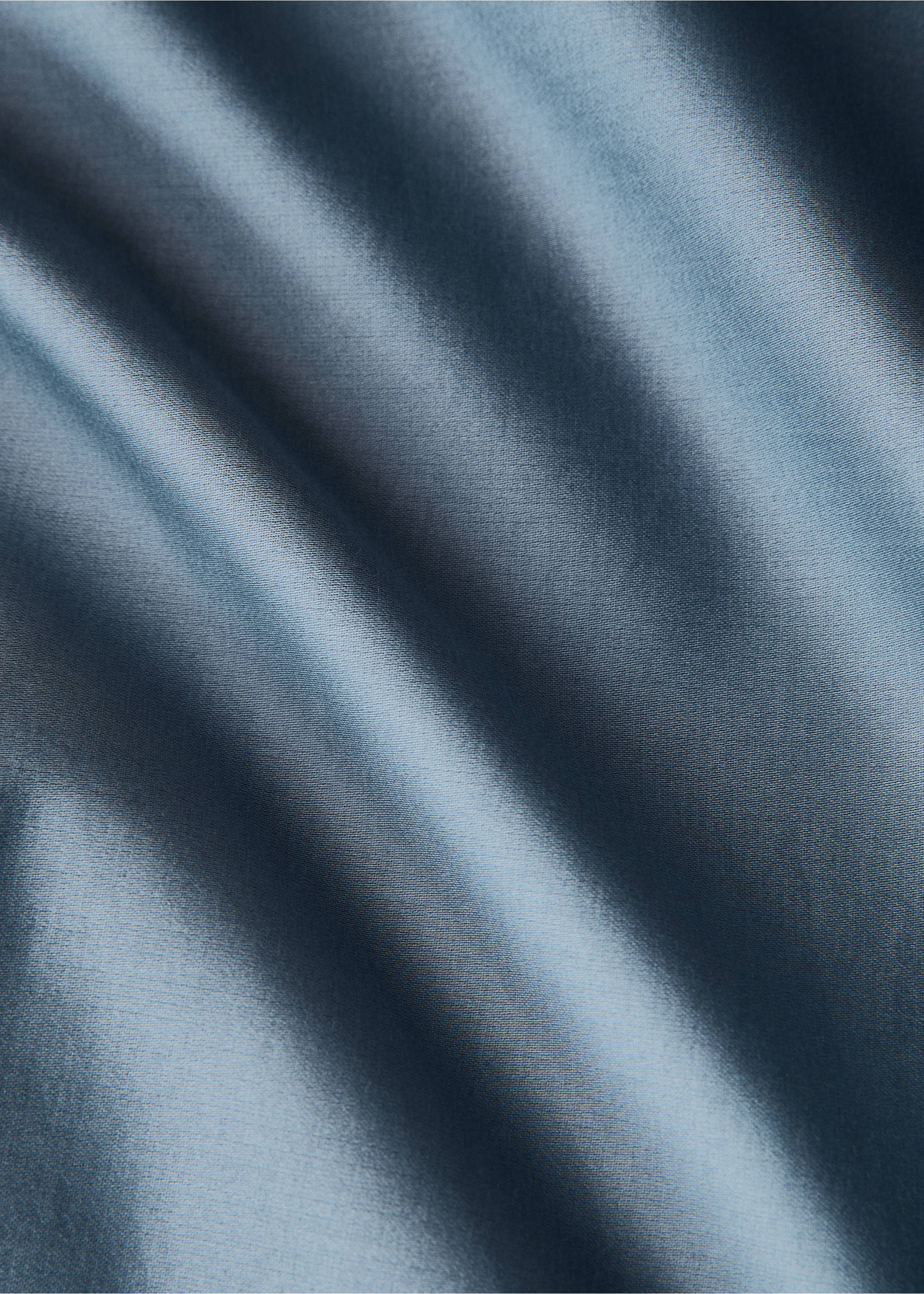 Capa de edredão de algodão e cetim de 600 fios (cama 200 cm) - Pormenor do artigo 1, Azul. Ref: 27092899-00.