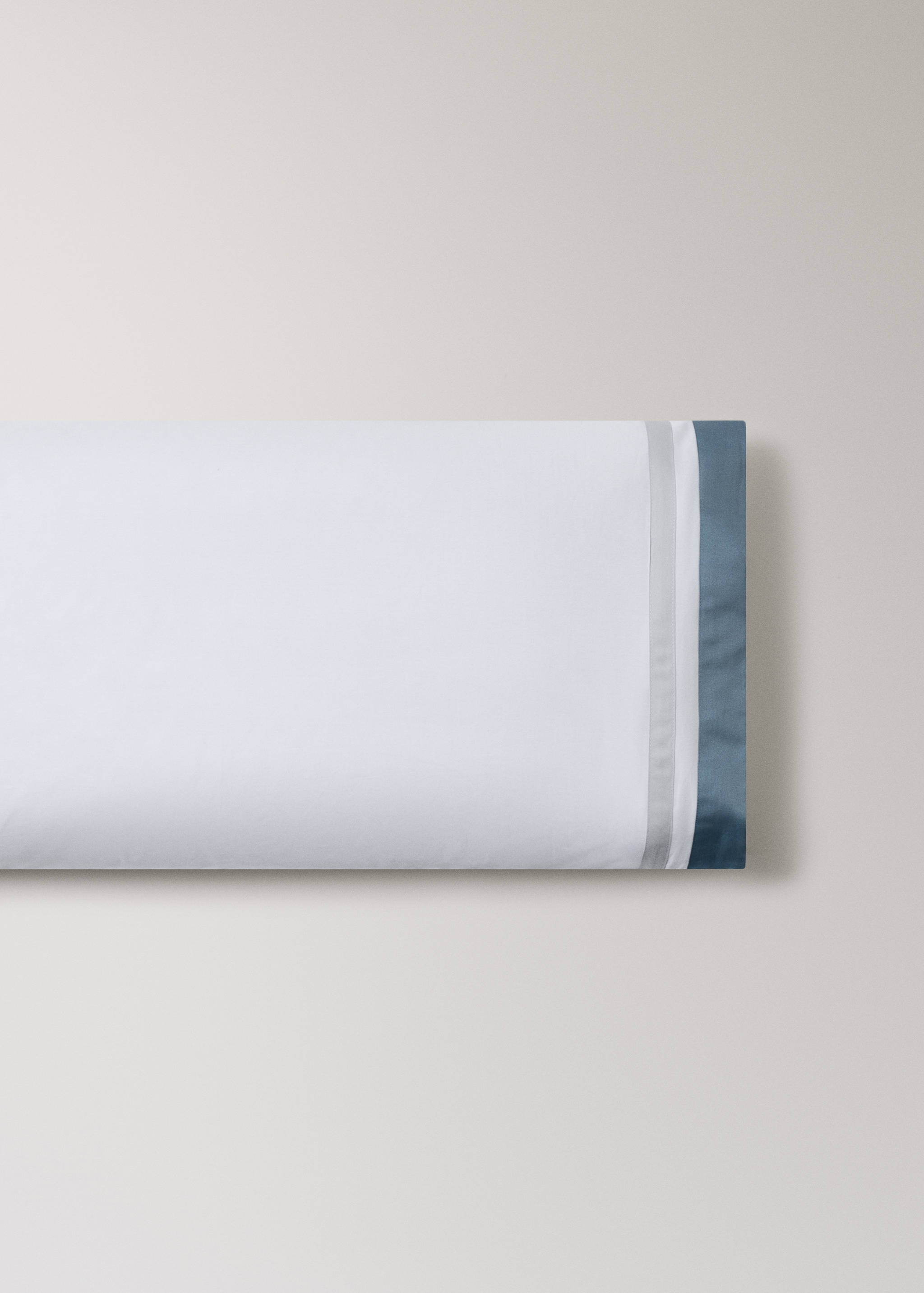 Wide satin contrast band pillowcase 45x110 cm - Article without model