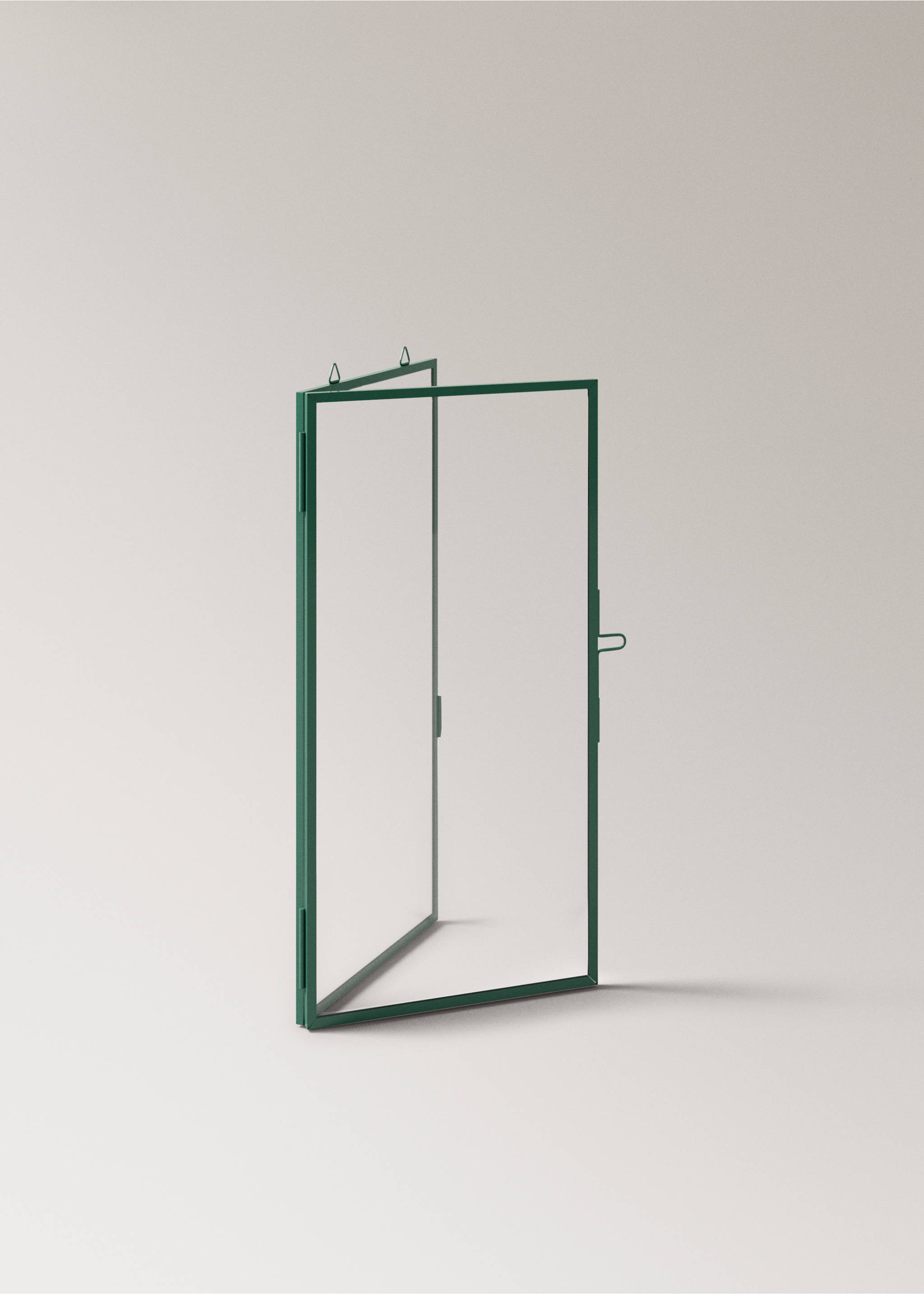 Medium-sized coloured metal profile frame - Details of the article 2, Emerald Green. Ref: 27092901-00.