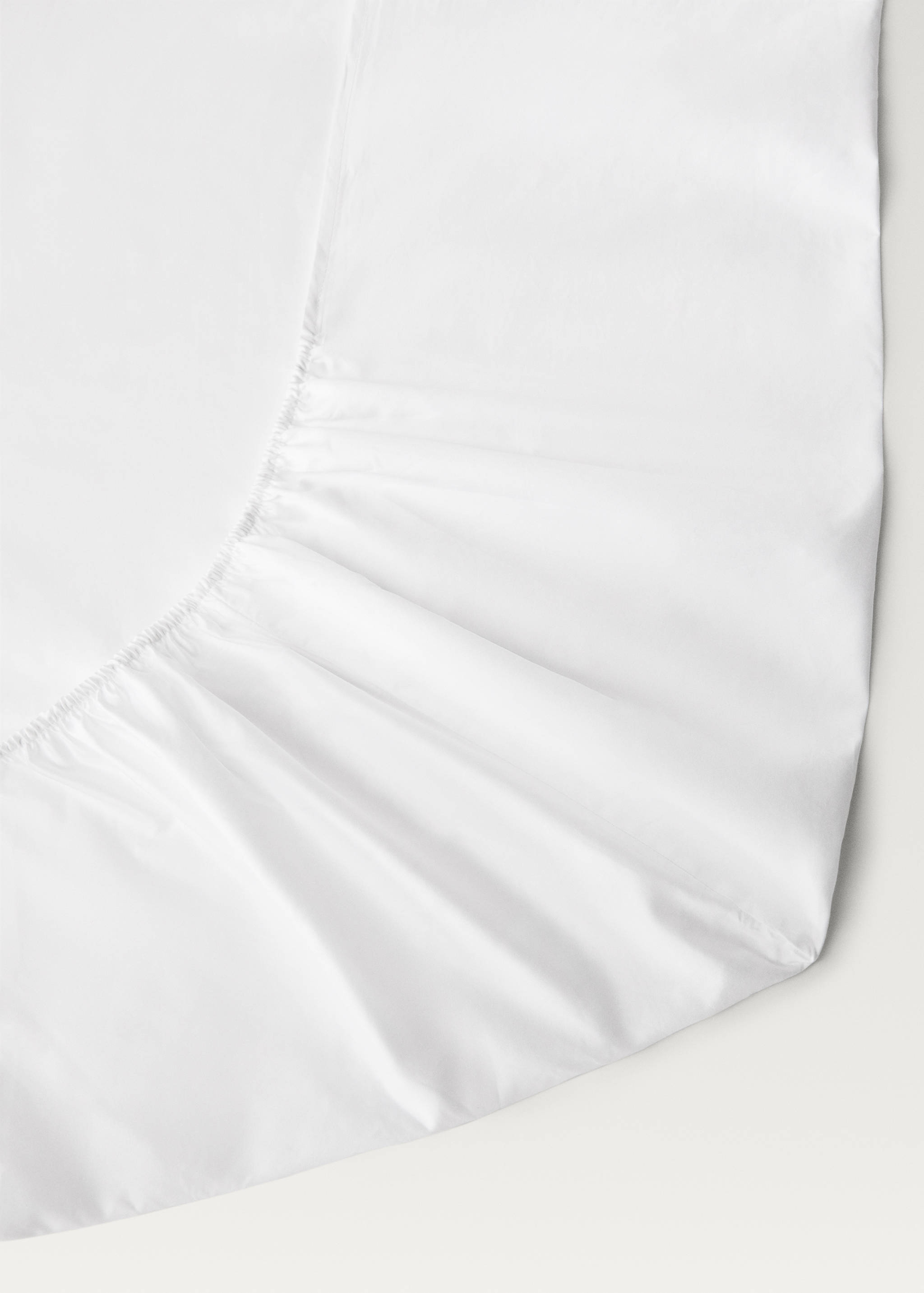 600-thread satin cotton fitted sheet for 200 cm bed - Details of the article 1