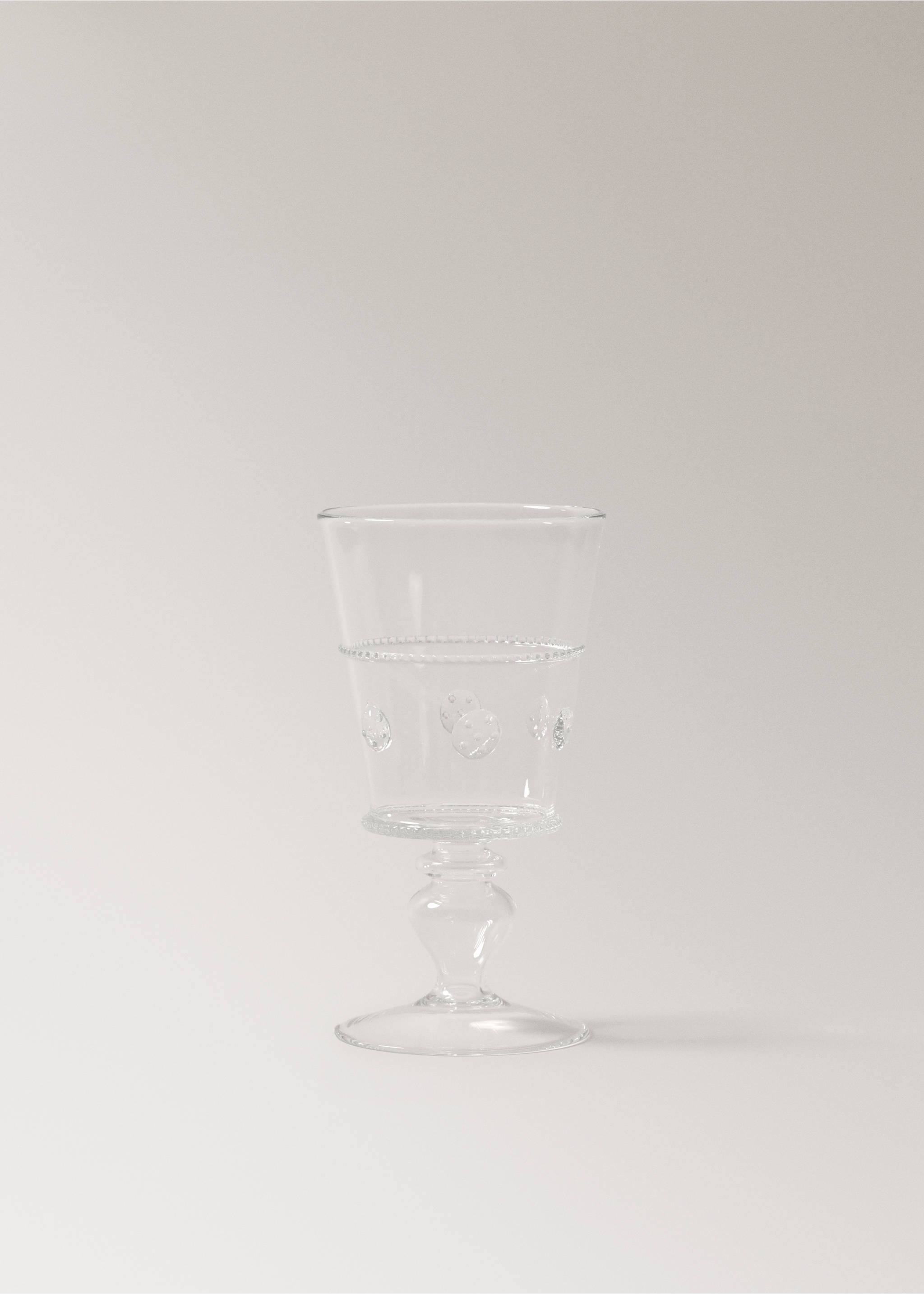 Průhledný pohár z borosilikátového skla s reliéfem - Zboží bez modelu, Oranžová. Ref: 27092904-00.