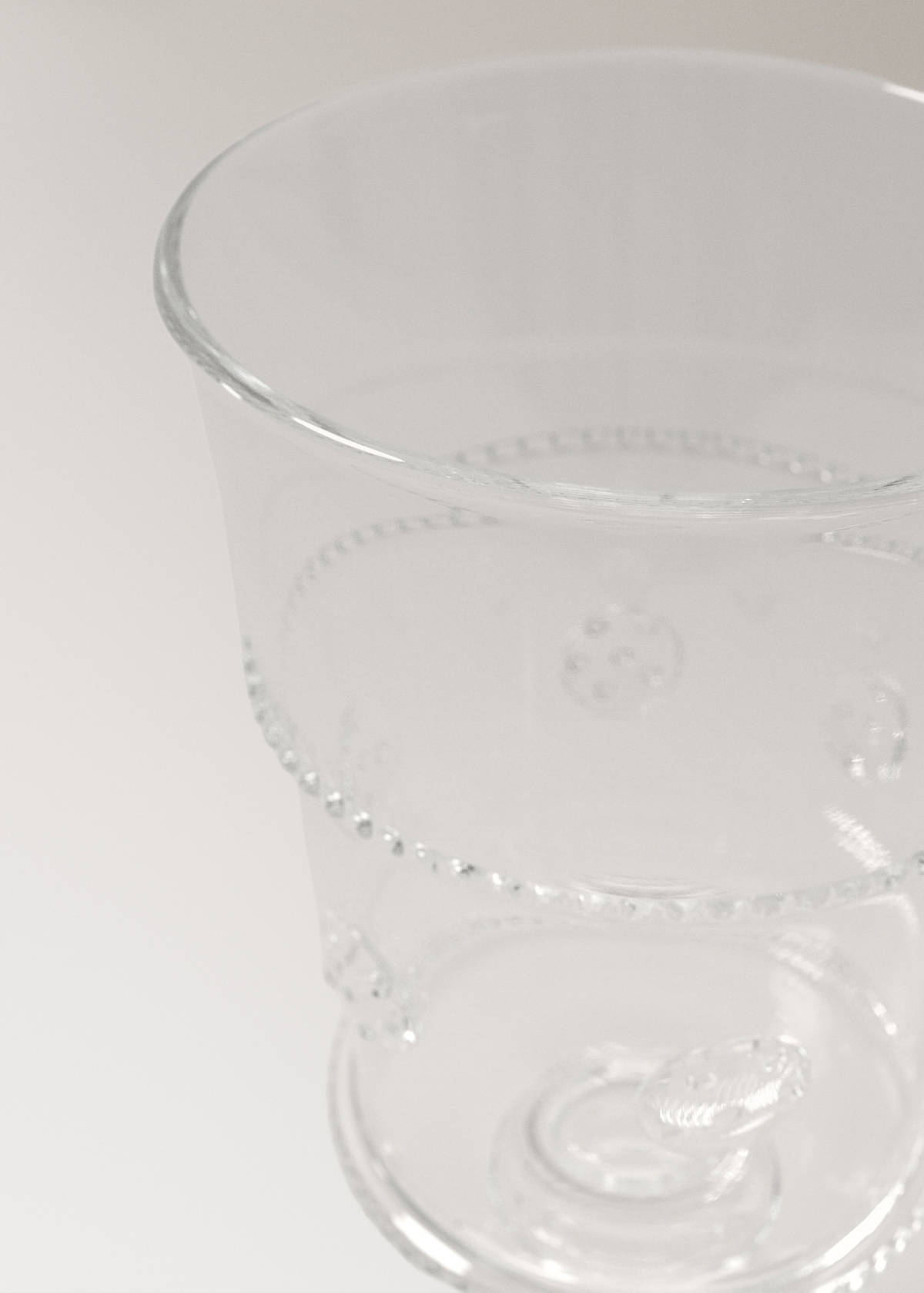 Transparent embossed borosilicate glass — Orange