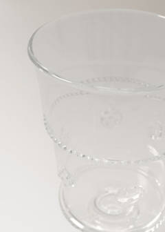 Transparent embossed borosilicate glass — Orange 2