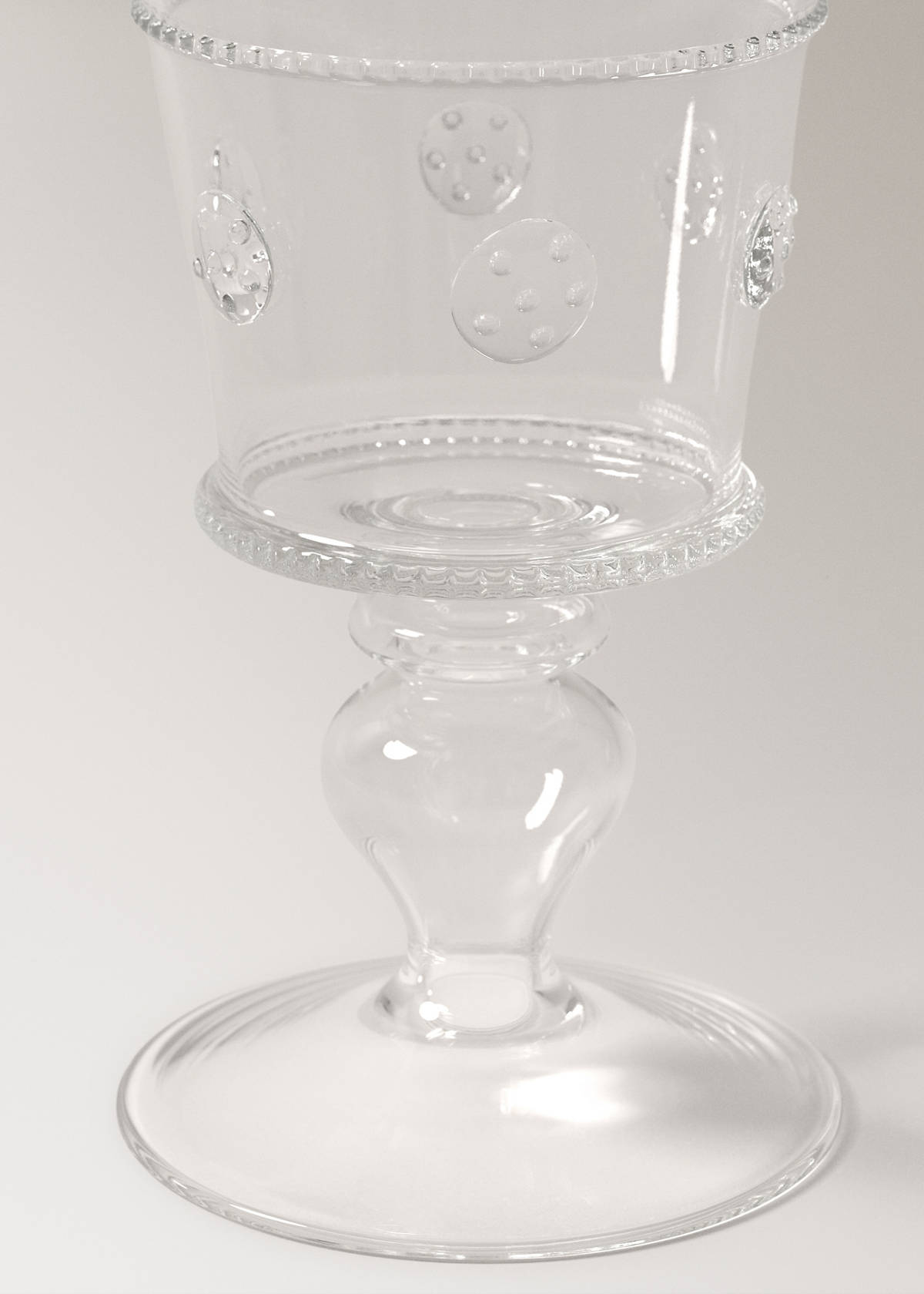 Transparent embossed borosilicate glass — Orange