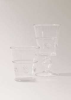Transparent embossed borosilicate glass — Orange 4