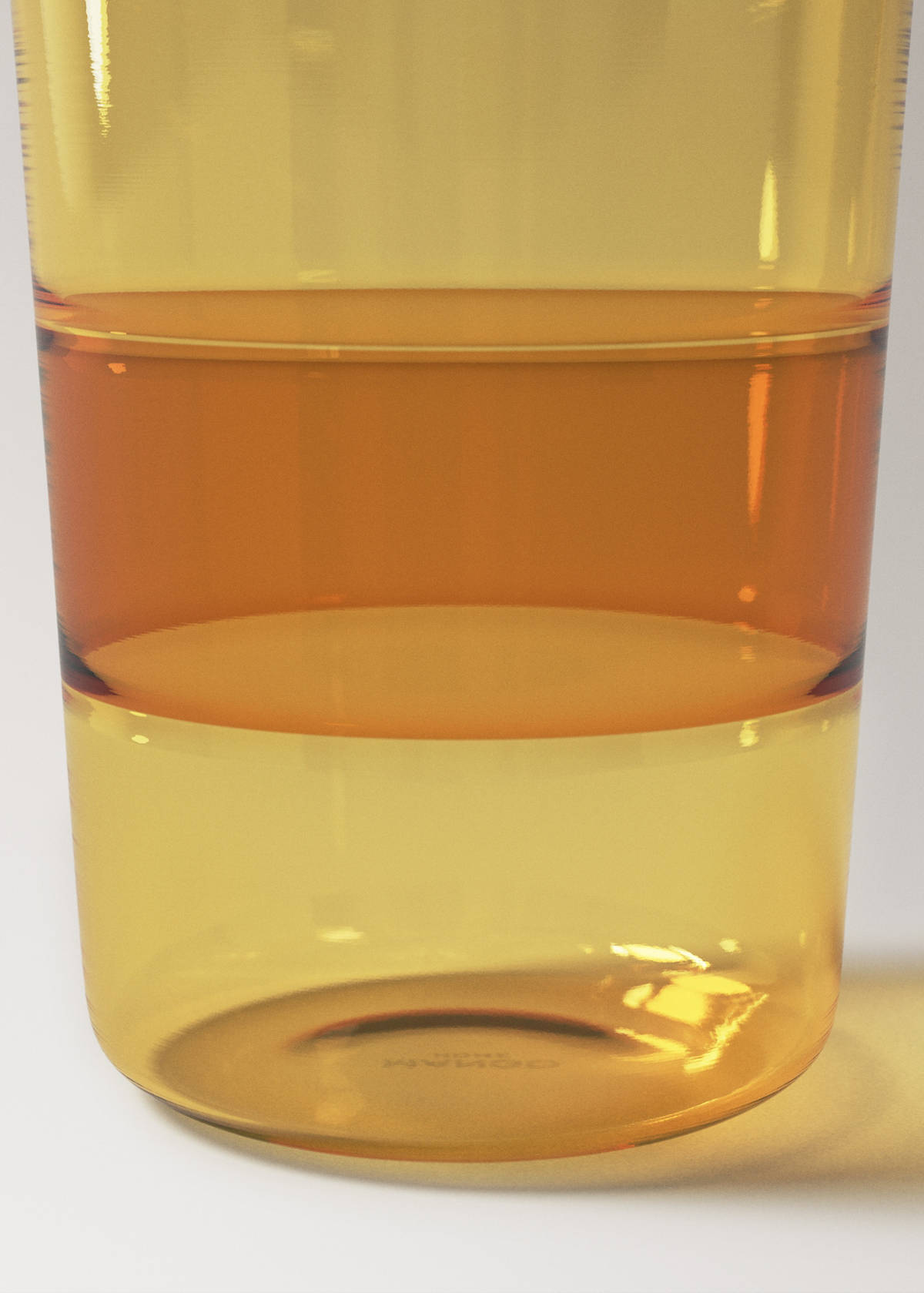 Two-tone borosilicate glass — Yellow
