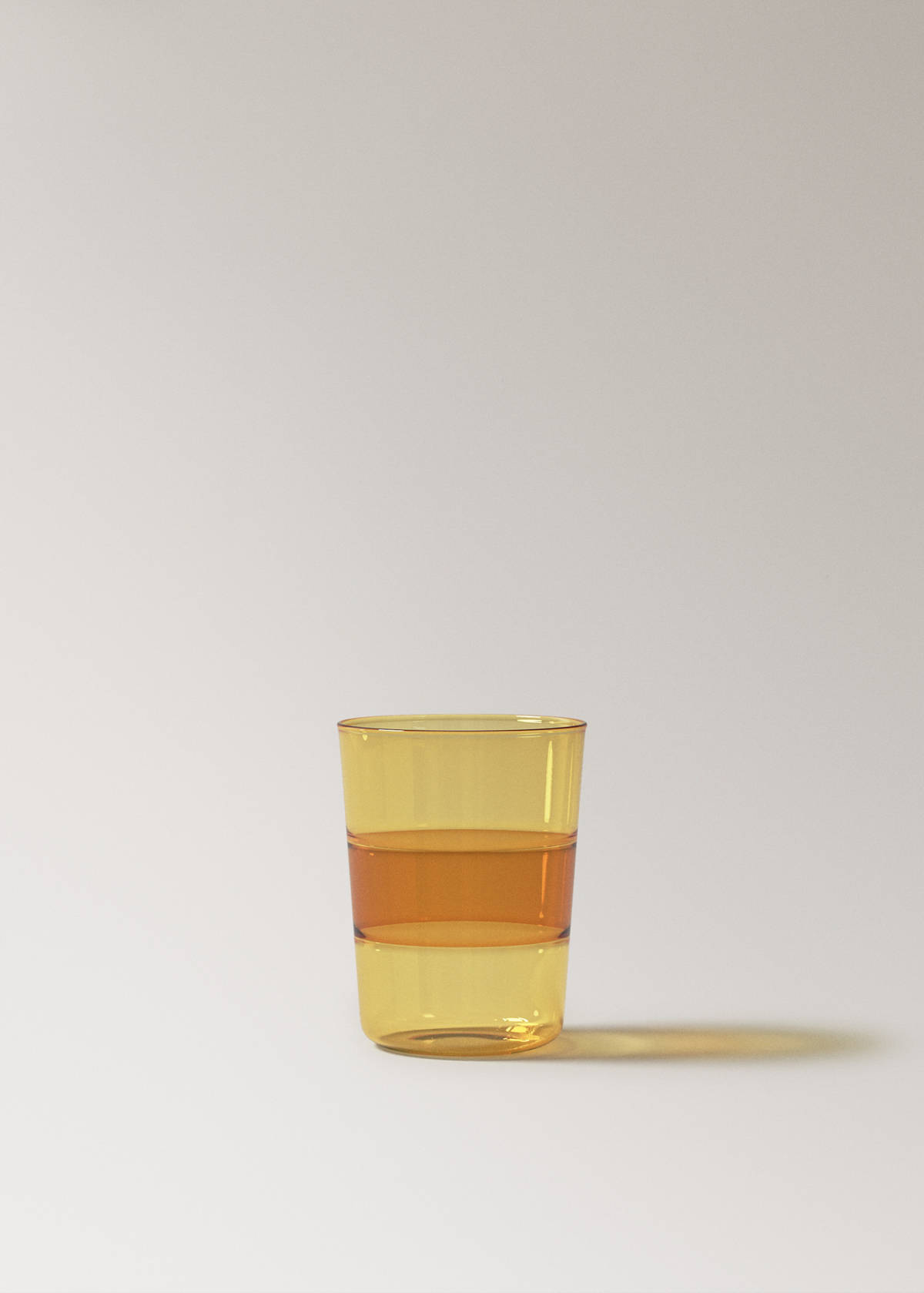 Two-tone borosilicate glass — Yellow