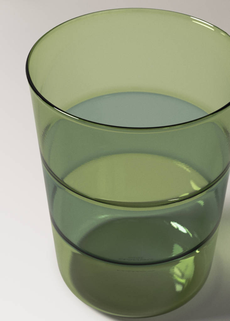 Two-tone borosilicate glass — Green