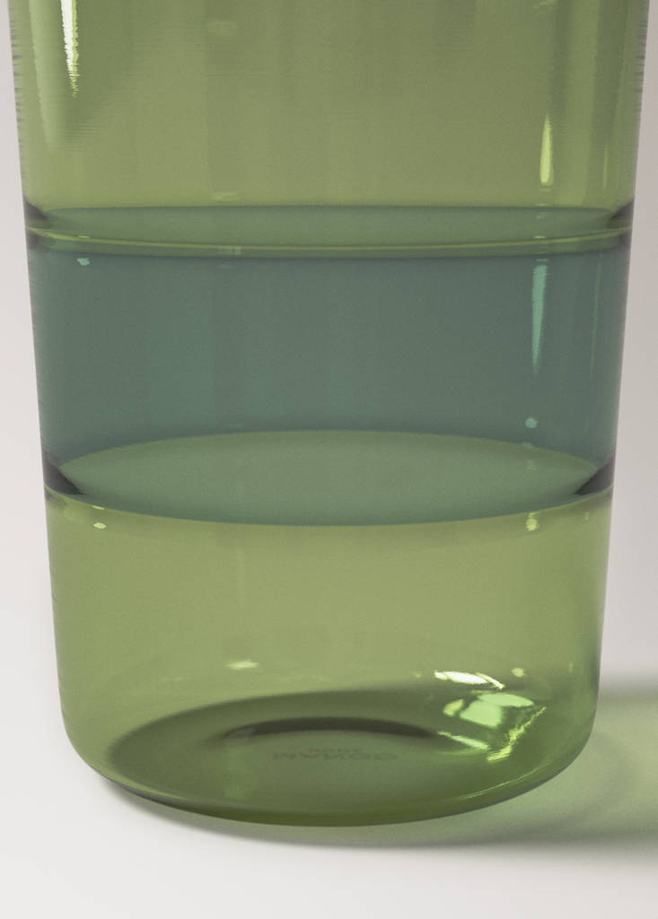 Two-tone borosilicate glass — Green