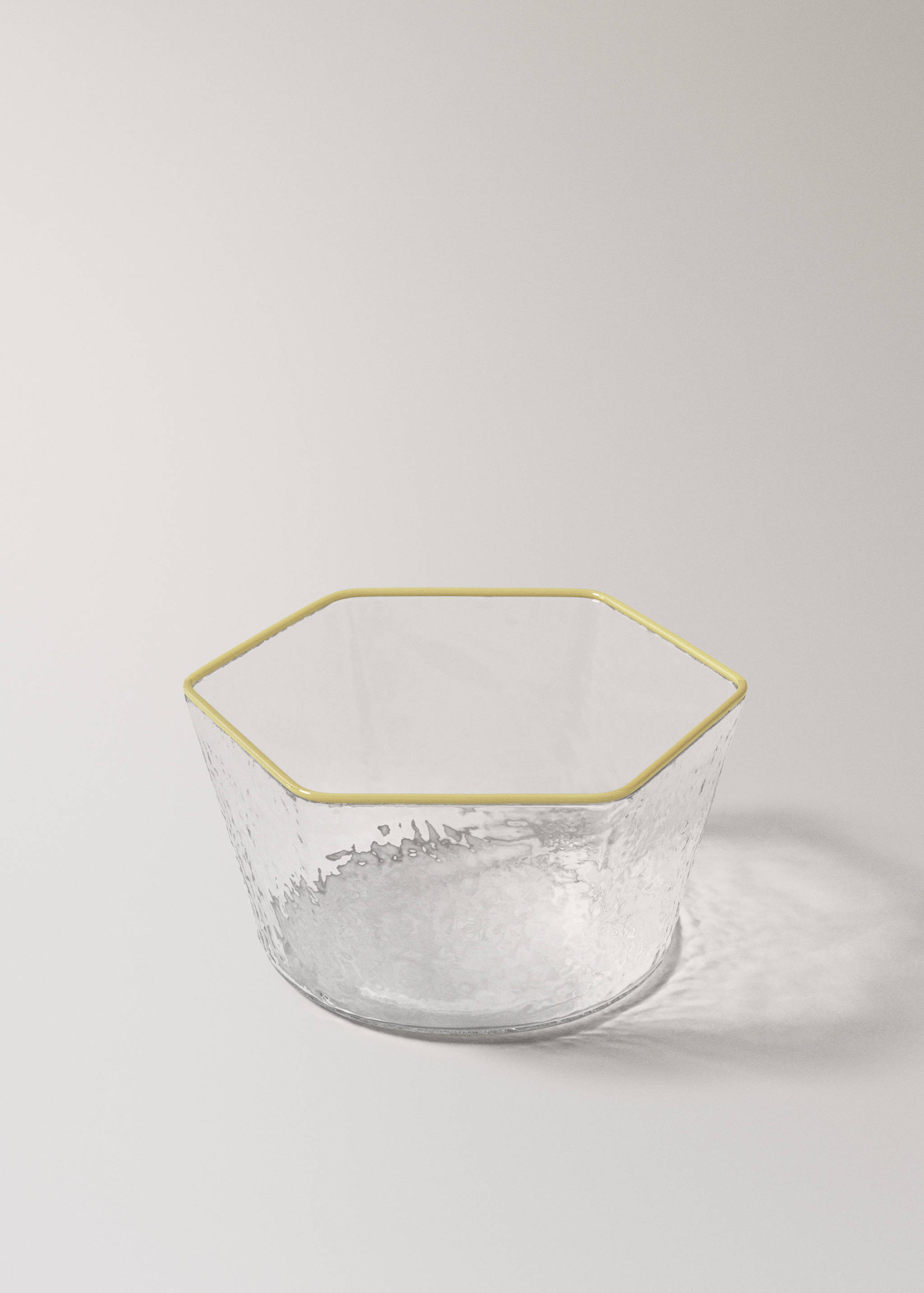 Borosilikatglas-Schale mit gehämmertem Rand in Farbe - Detail des Artikels 1