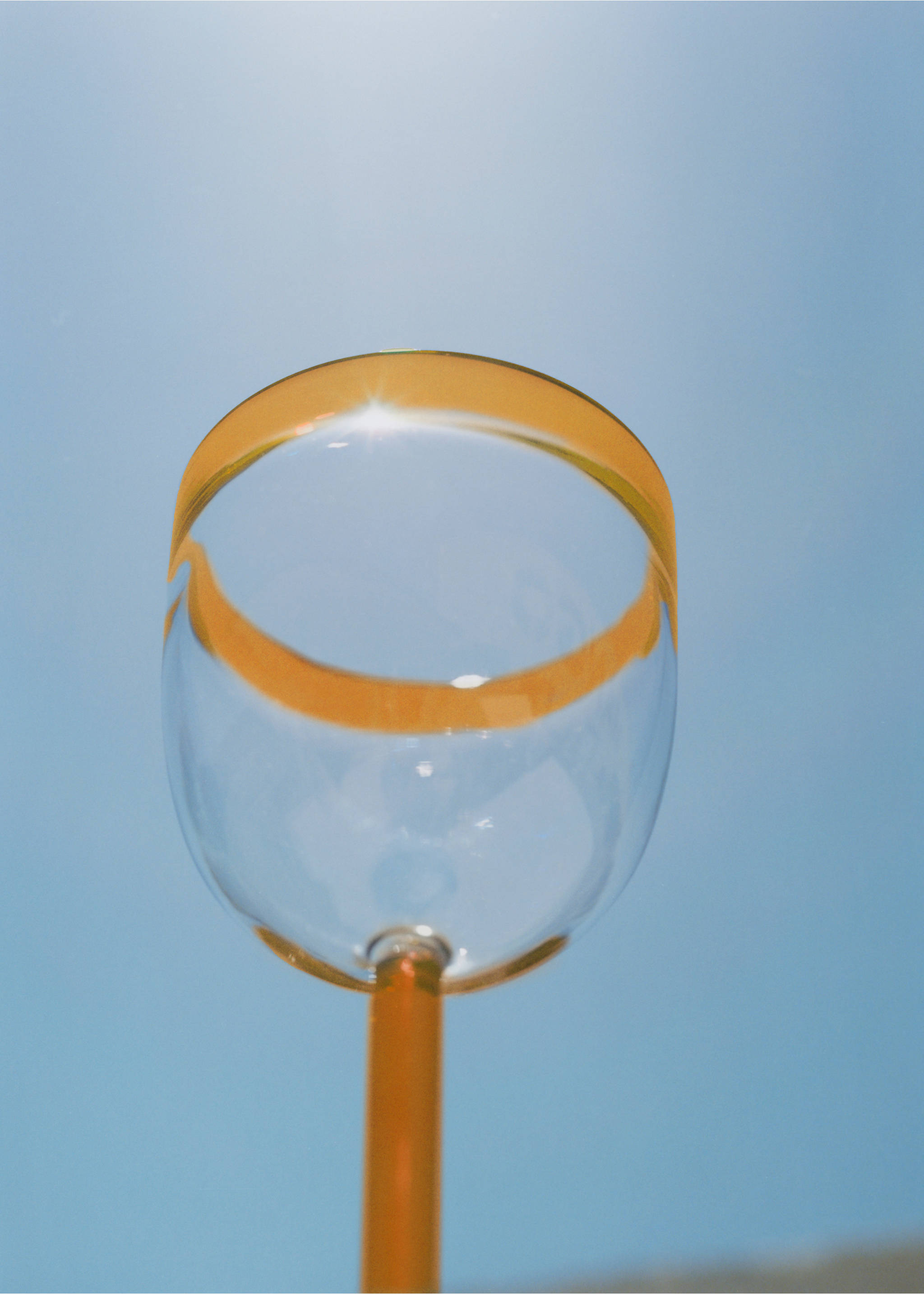 Coloured stripe borosilicate cup - Details of the article 5, Orange. Ref: 27092914-00.
