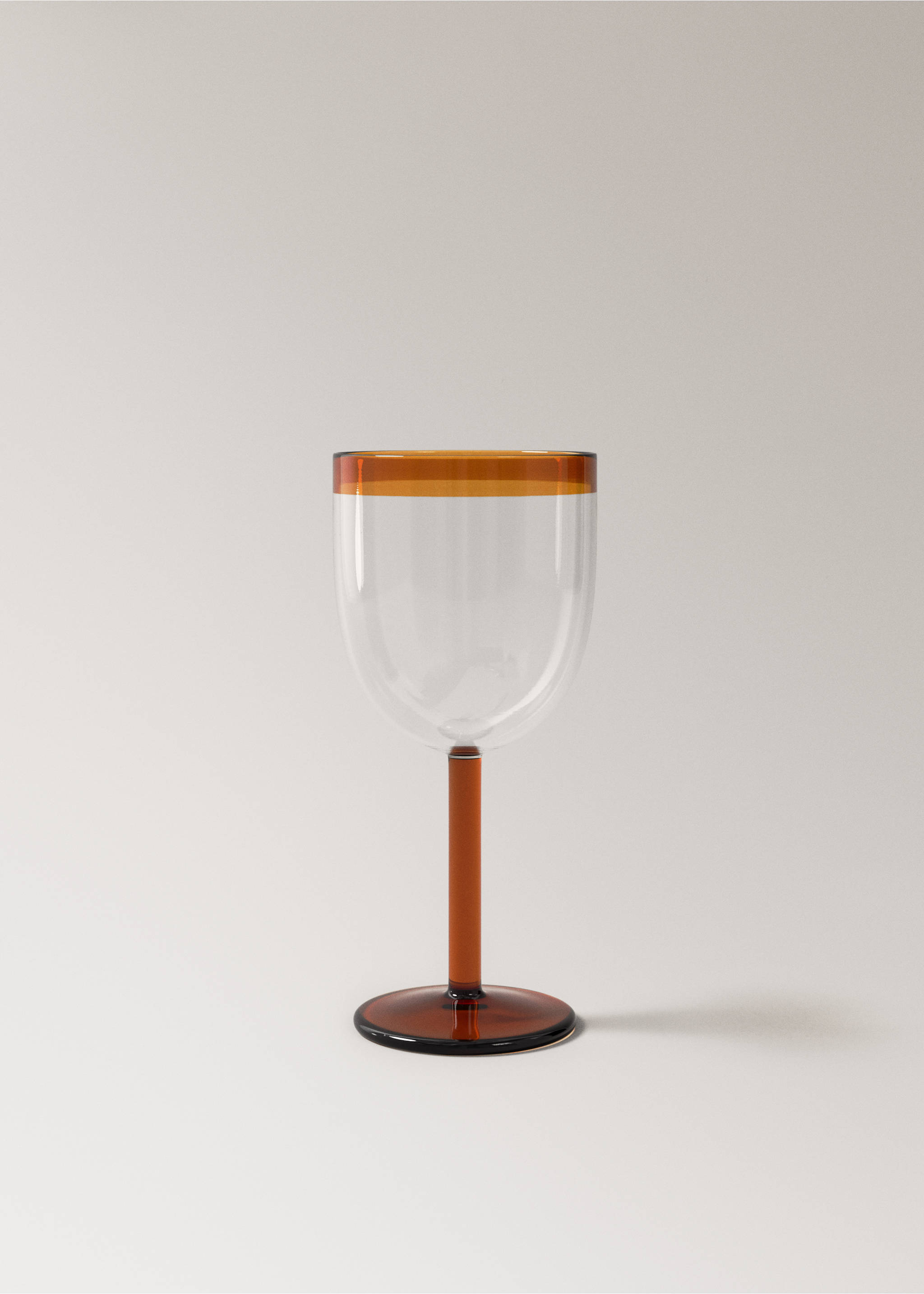 Coloured stripe borosilicate cup - Article without model, Orange. Ref: 27092914-00.