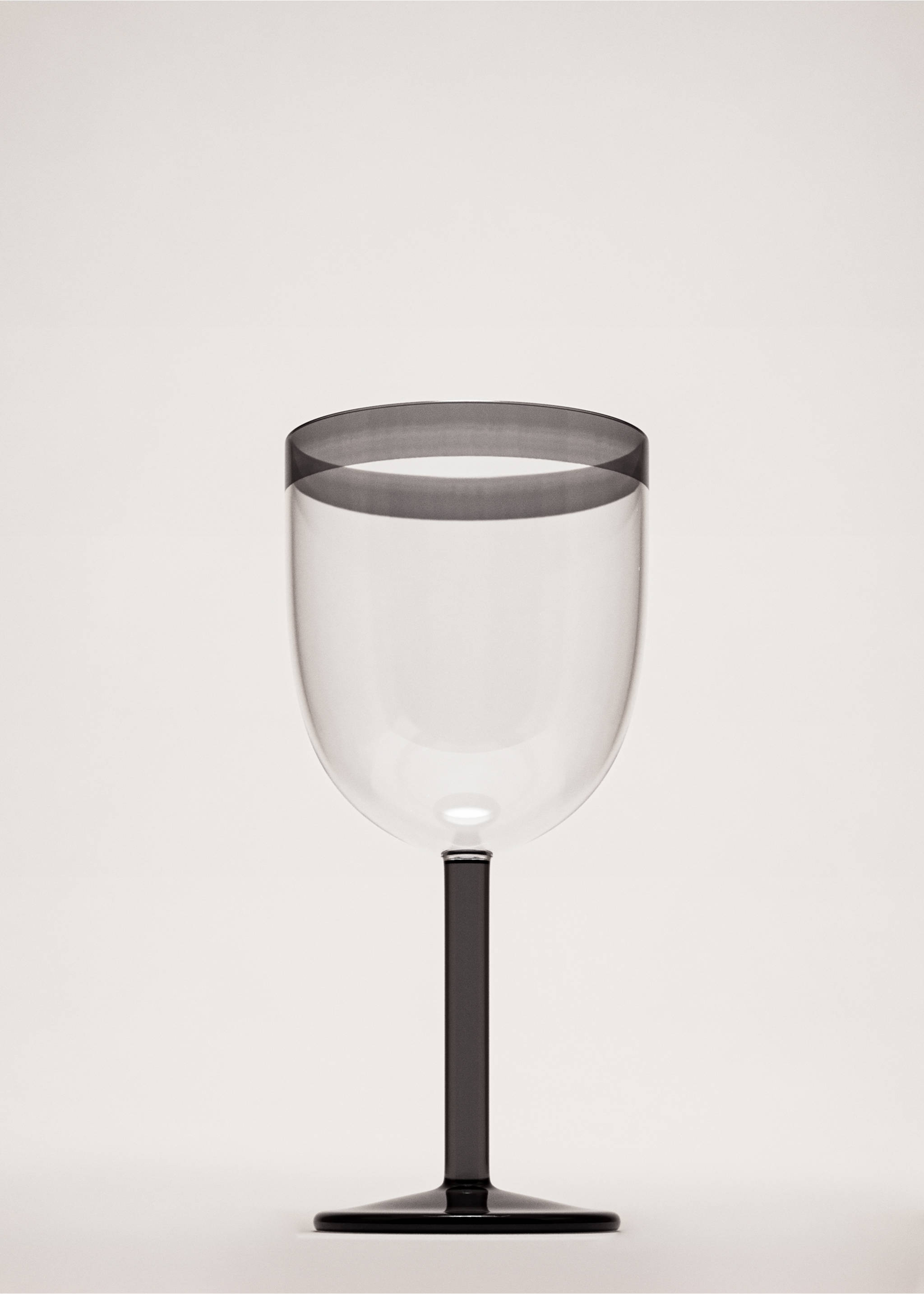 Coloured stripe borosilicate cup - General plane, Black. Ref: 27092914-00.