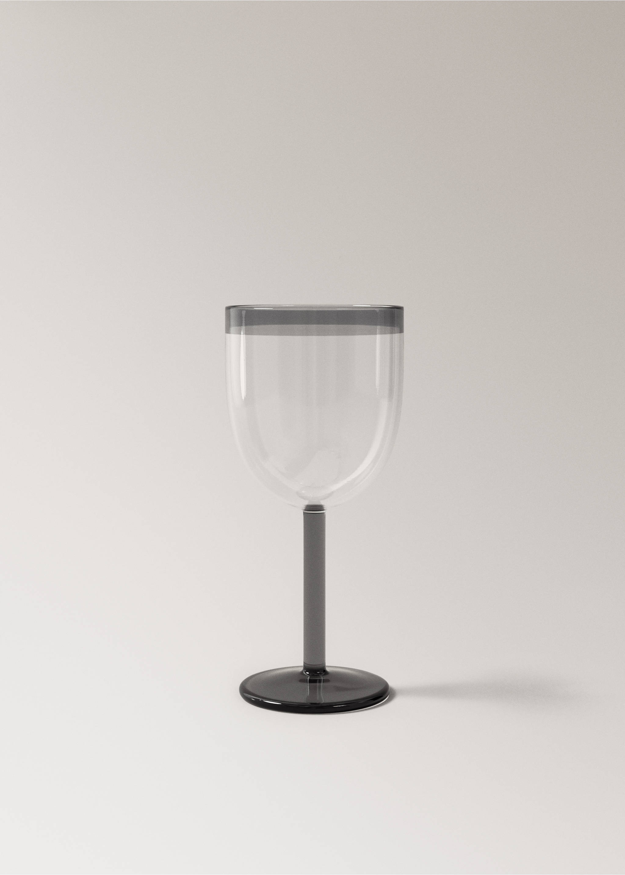 Coloured stripe borosilicate cup - Article without model, Black. Ref: 27092914-00.