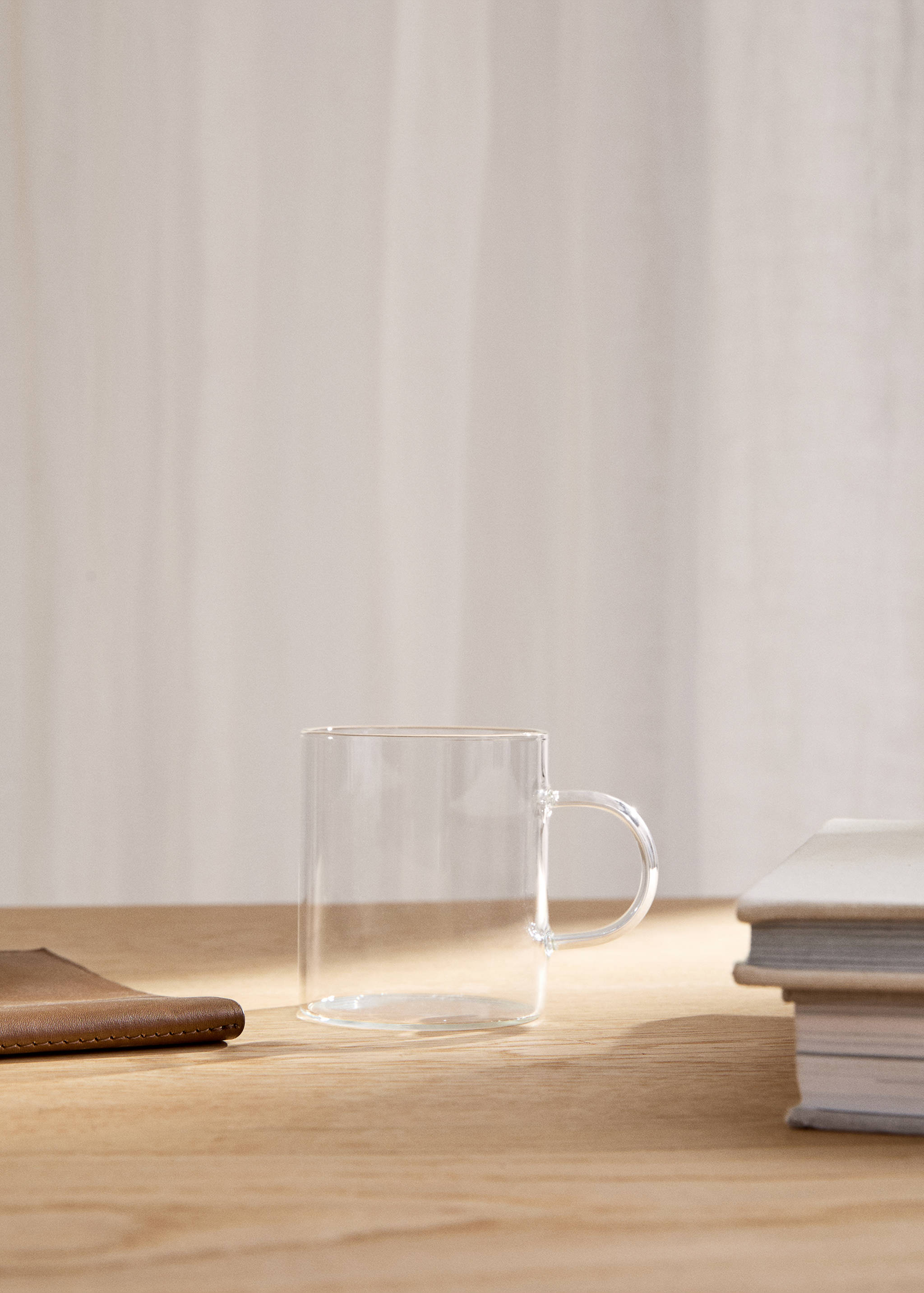 Borosilicate cappuccino mug with handle - General plane, Ice Grey. Ref: 27092916-00.