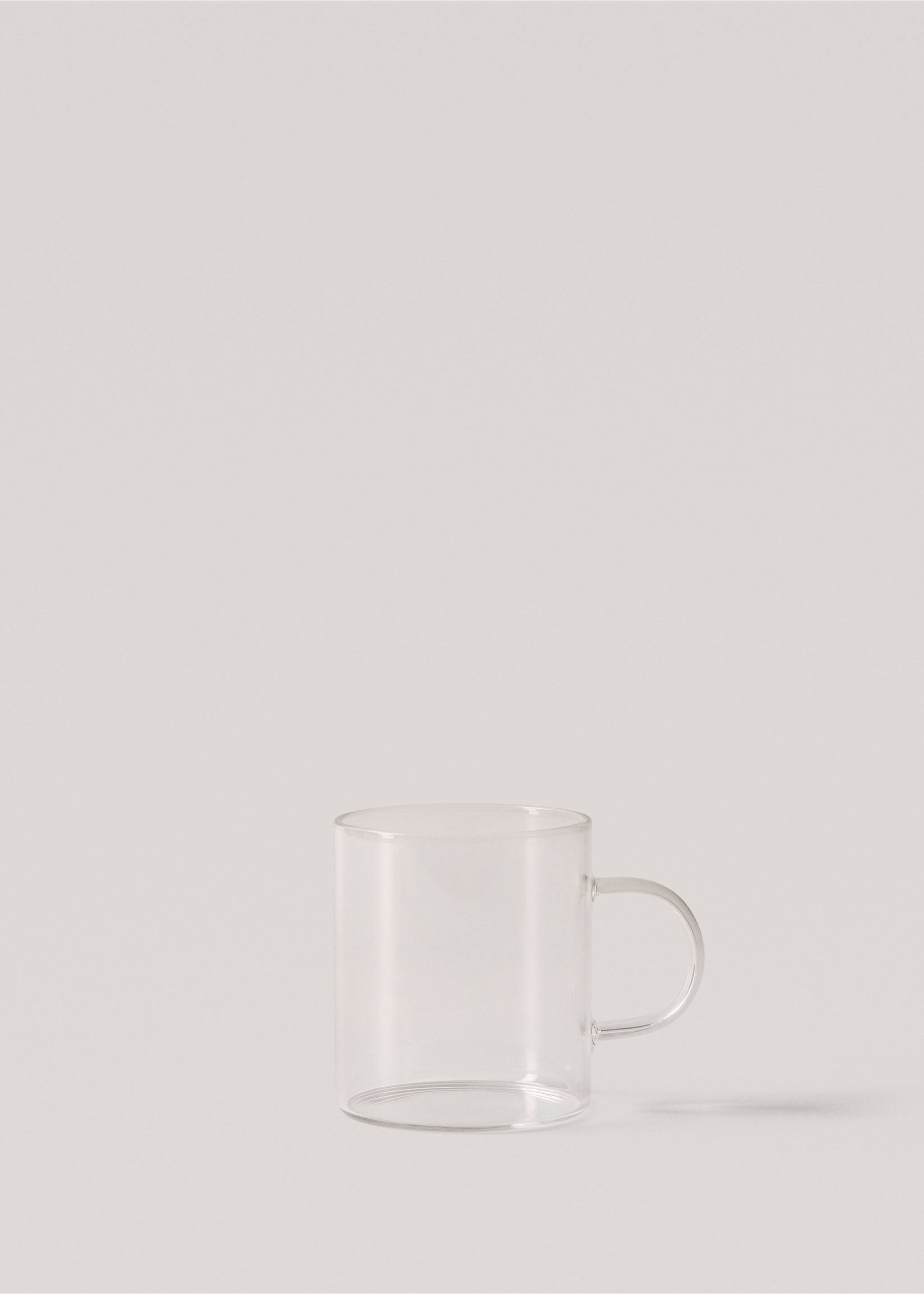 Borosilicate cappuccino mug with handle - Article without model, Ice Grey. Ref: 27092916-00.