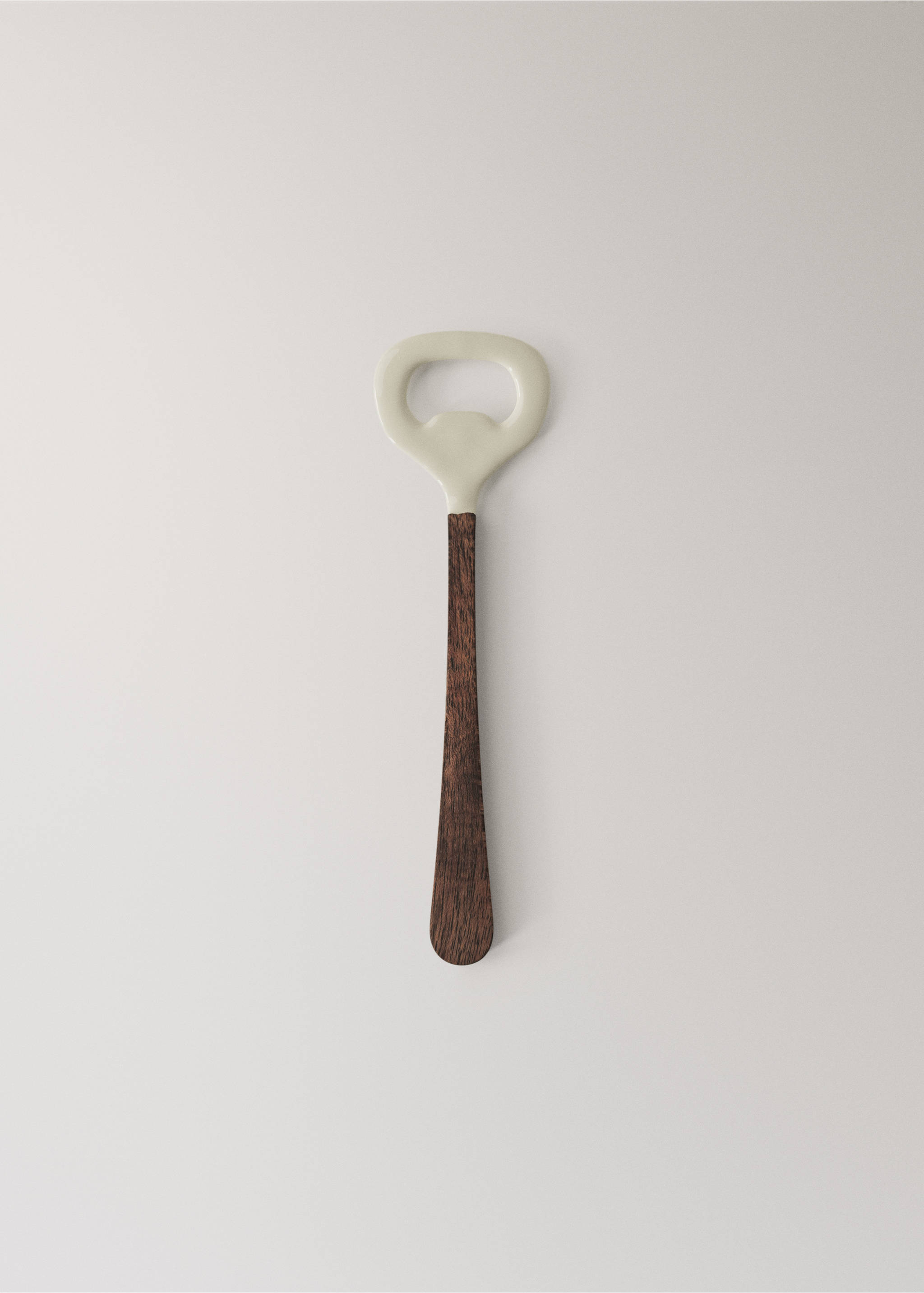 Mango wood bottle opener - Article without model, Ecru. Ref: 27092919-00.