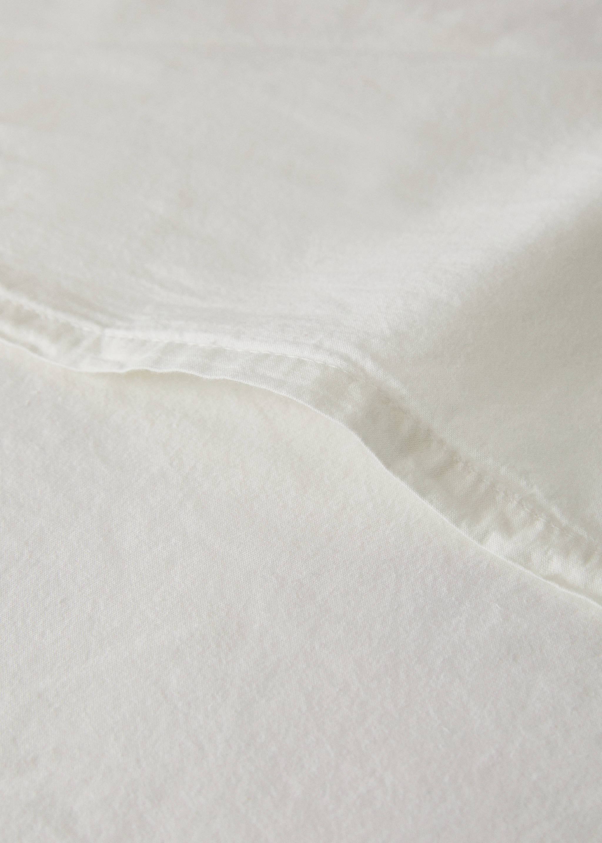 Washed linen large checked cushion cover 50x50 cm - Details of the article 2