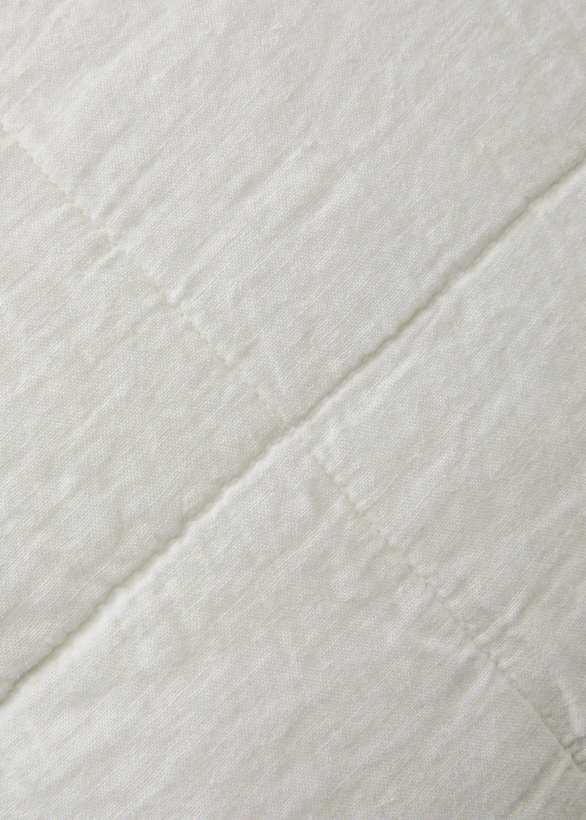 Washed linen large checked cushion cover 50x50 cm - Details of the article 3