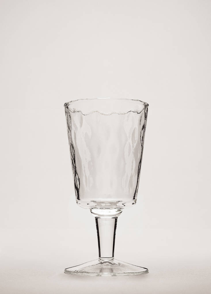 Copa vidrio relieve