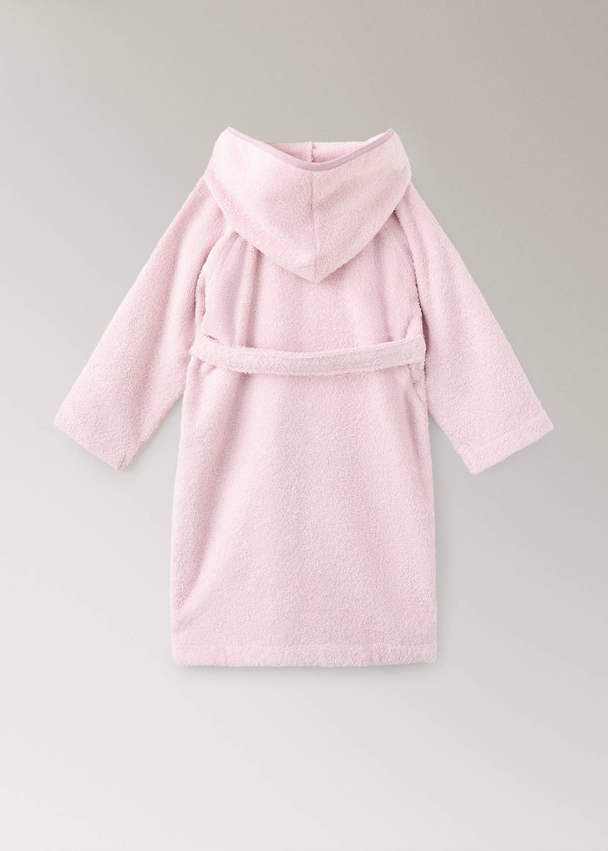 Children's cotton bathrobe with contrasting trim — Peach