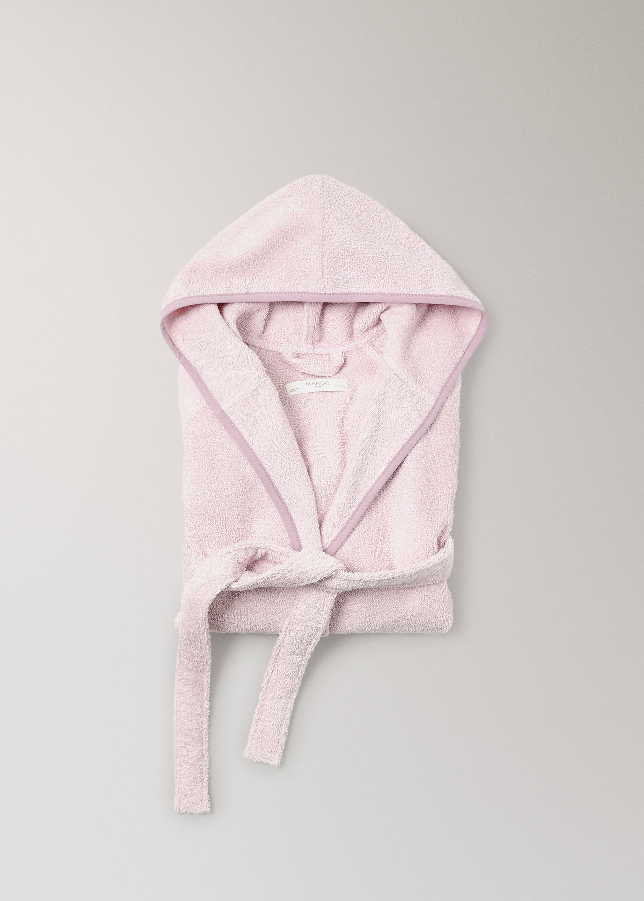 Children's cotton bathrobe with contrasting trim - Details of the article 3