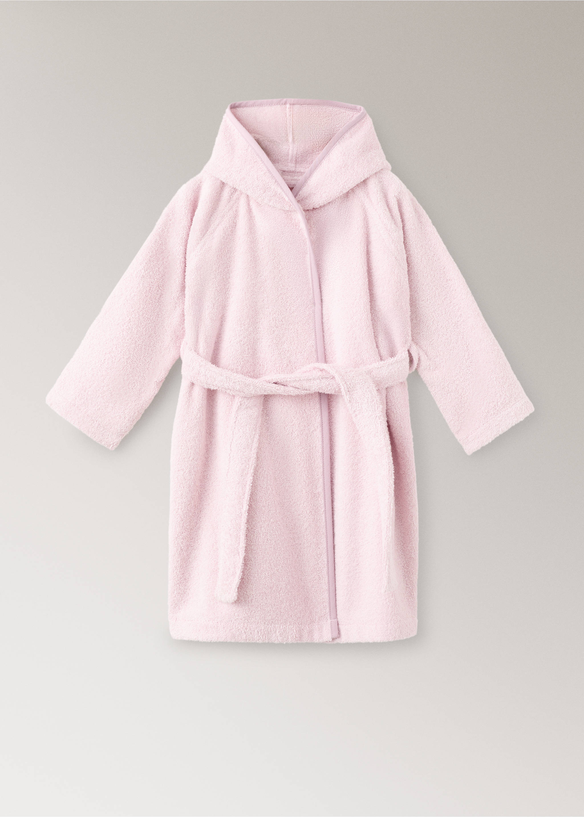 Children's cotton bathrobe with contrasting trim - Article without model, Peach. Ref: 27092925-00.
