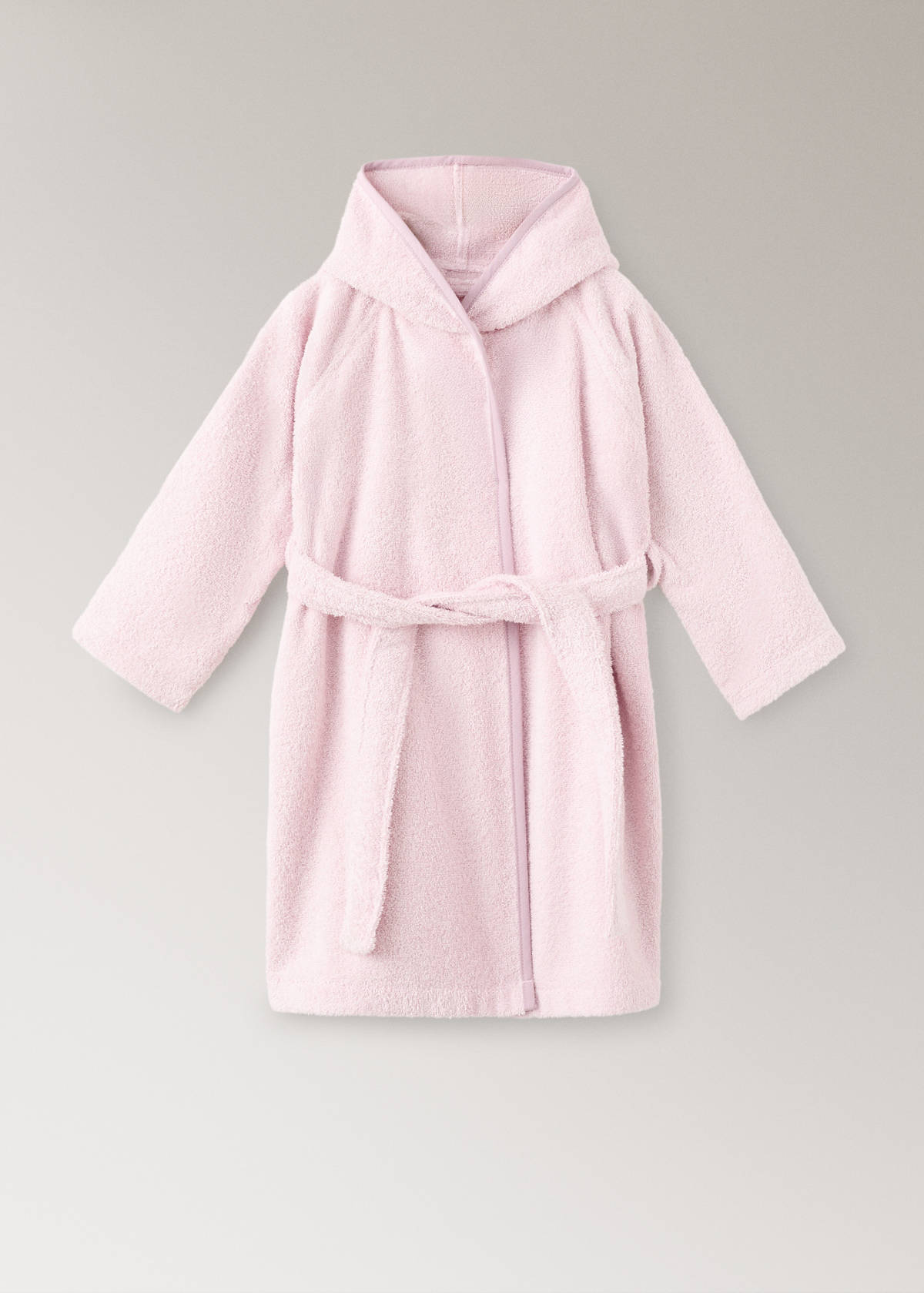 Children's cotton bathrobe with contrasting trim — Peach