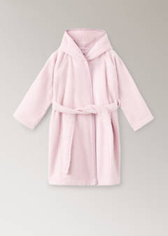 Children's cotton bathrobe with contrasting trim — Peach 6