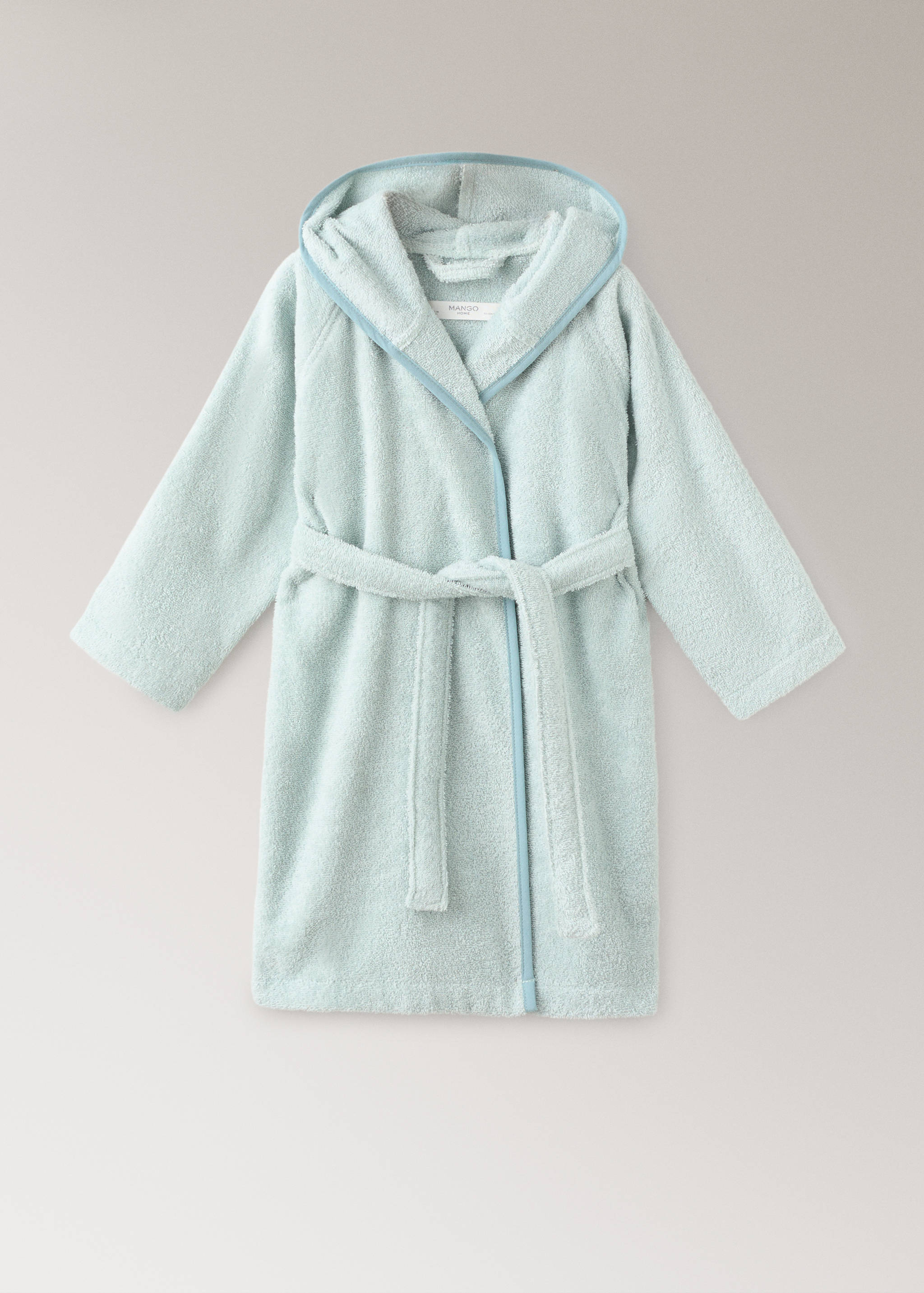 Children's cotton bathrobe with contrasting trim - Article without model