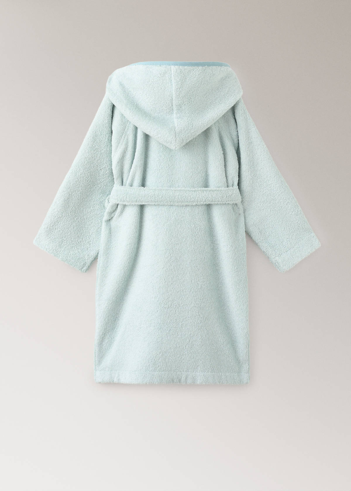 Children's cotton bathrobe with contrasting trim — Mint Green