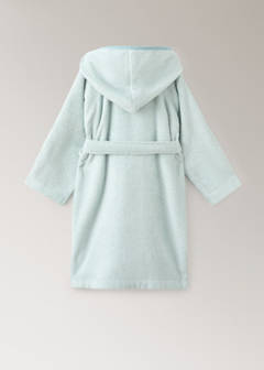 Children's cotton bathrobe with contrasting trim — Mint Green 2