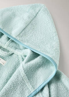 Children's cotton bathrobe with contrasting trim — Mint Green 3