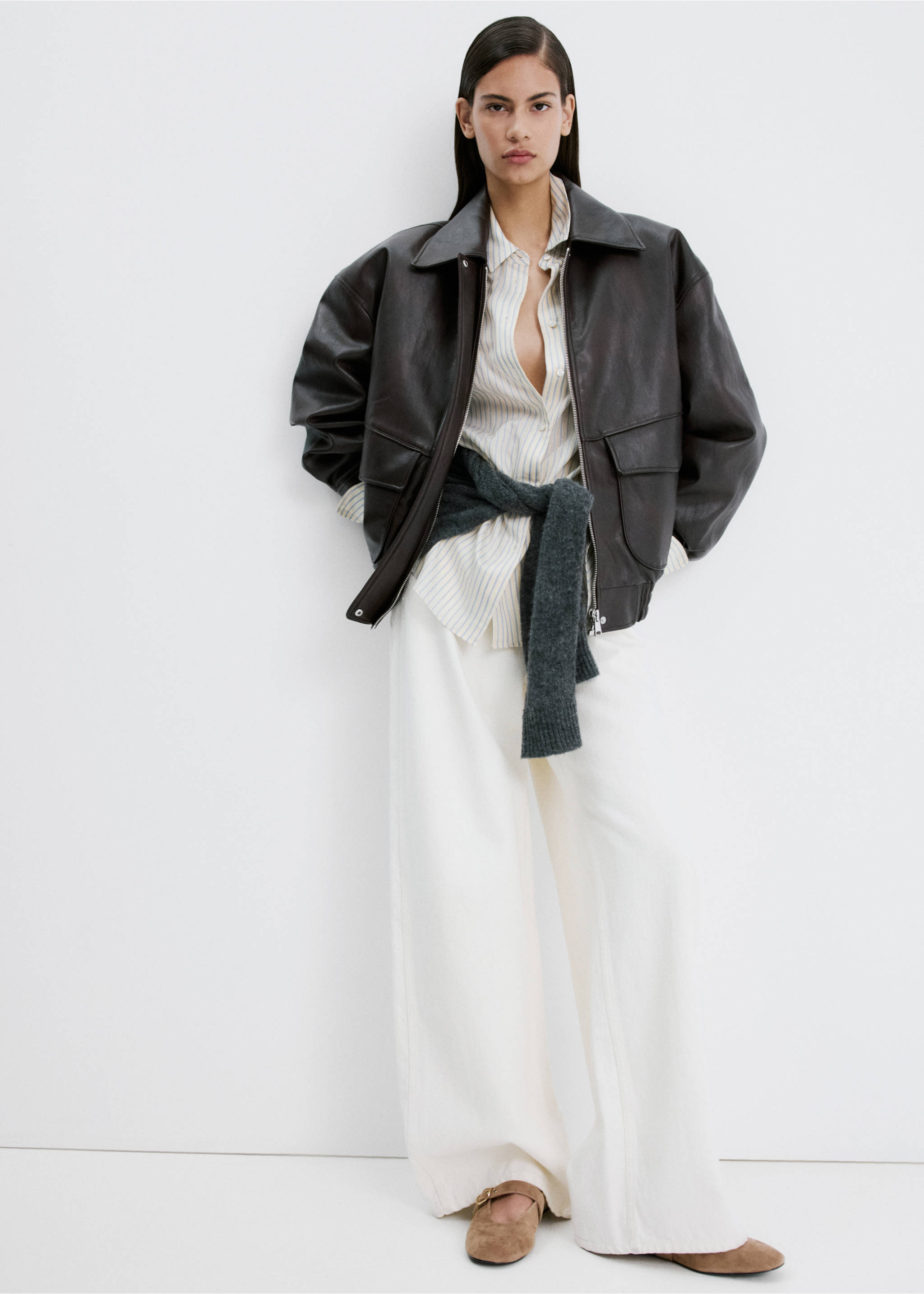 Ballerines cuir daim - Plan général, Sable. Ref: 27092931-00.