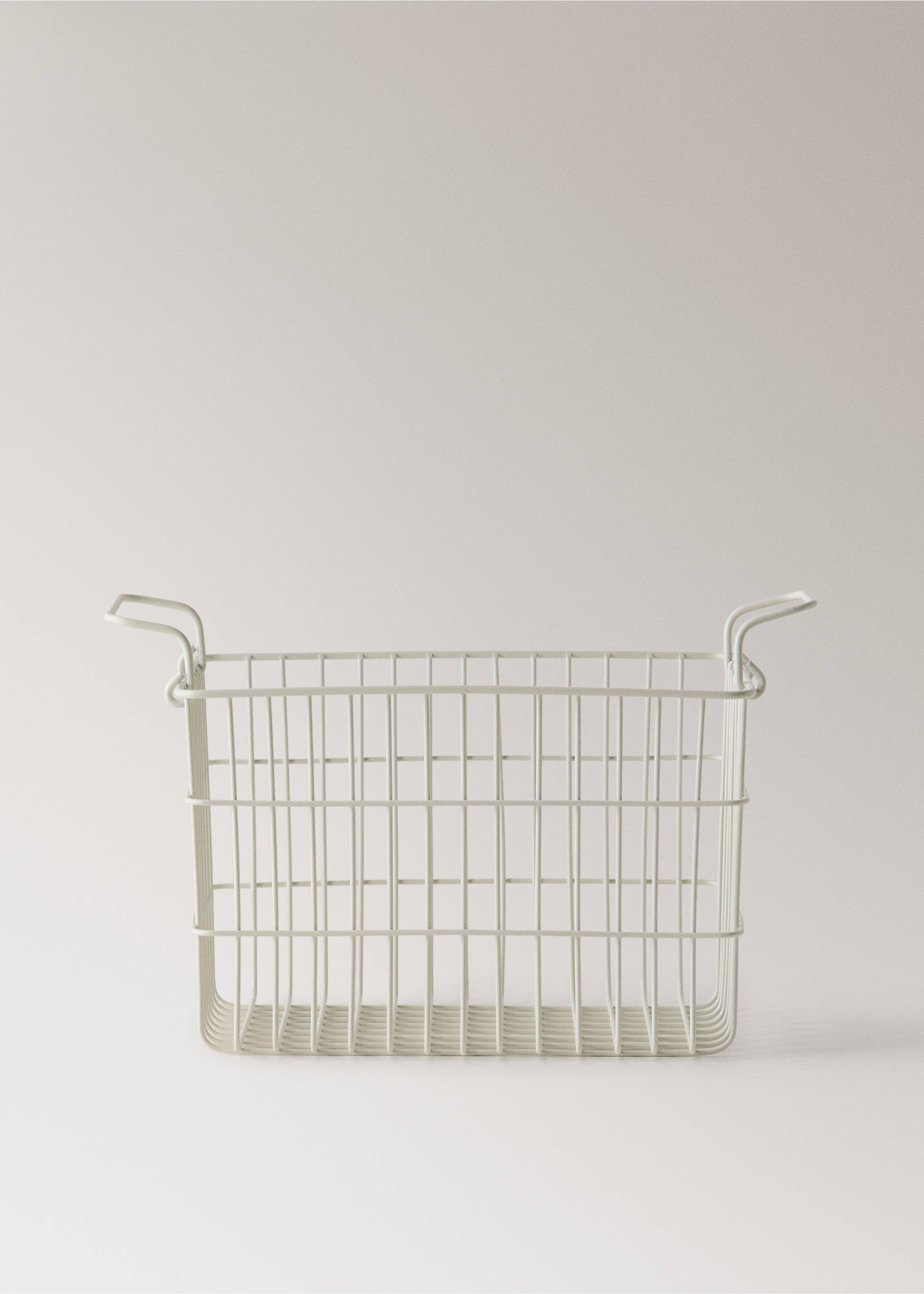 Small metal basket with handles - Article without model, Off White. Ref: 27092932-00.
