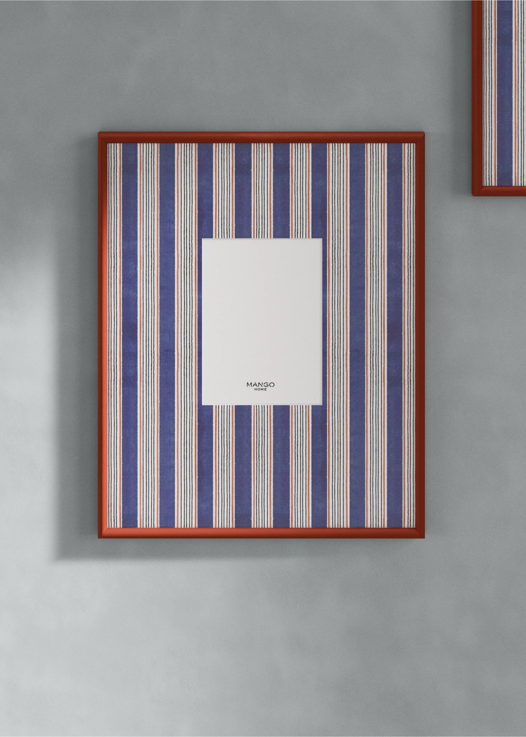 Marco madera líneas mediano - Plano general, Naranja. Ref: 27092934-00.