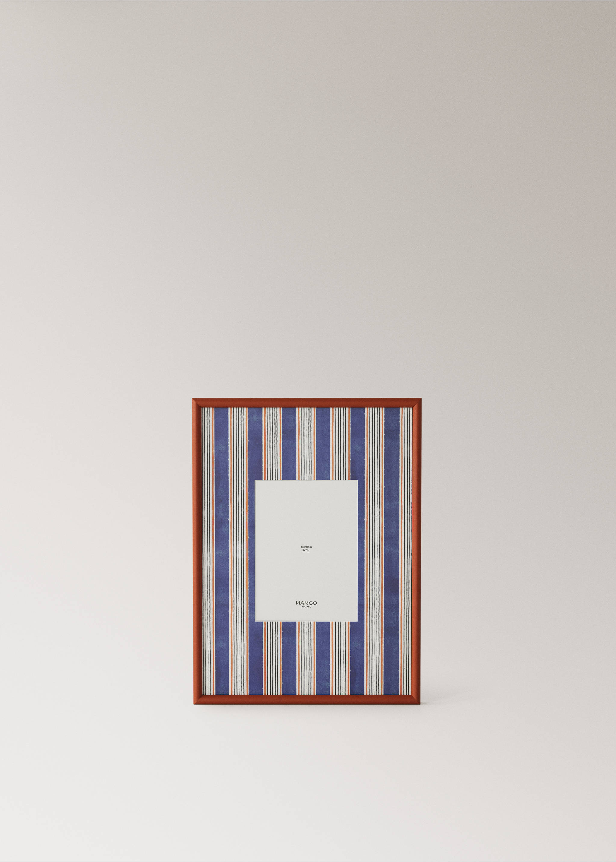 Medium wood frame with lines - Article without model, Orange. Ref: 27092934-00.