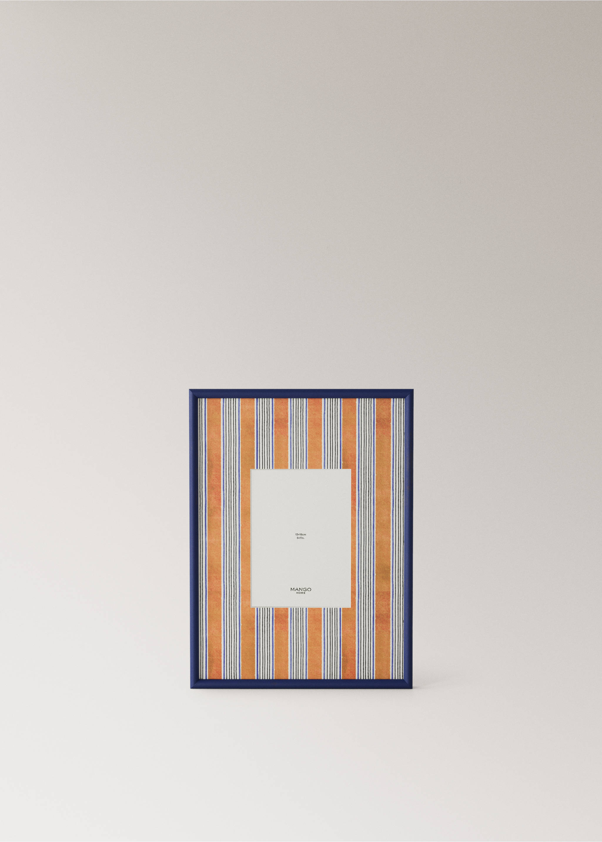 Medium wood frame with lines - Article without model, Vibrant blue. Ref: 27092934-00.